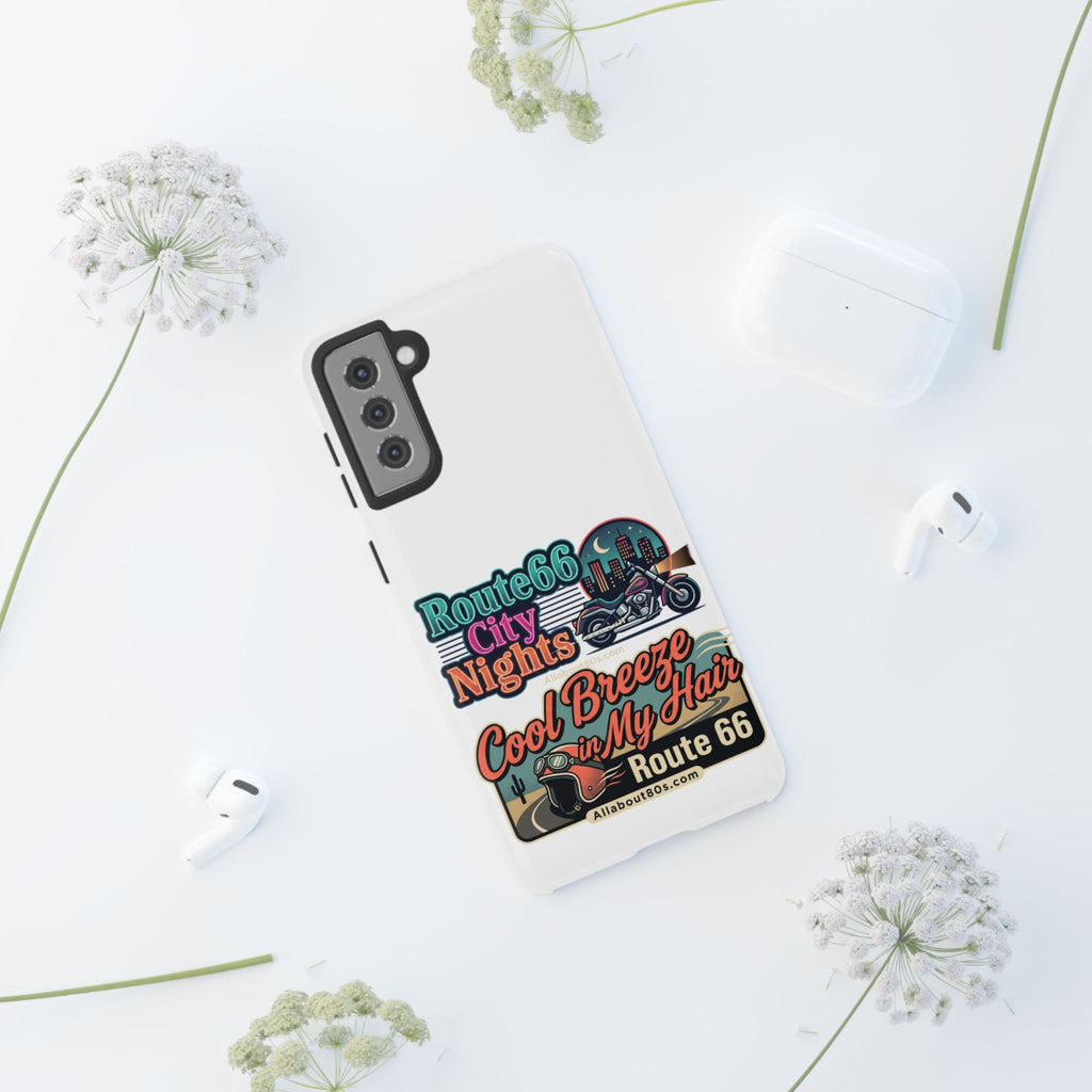 Phone Case — Route 66 City Nights Motorcycle Design