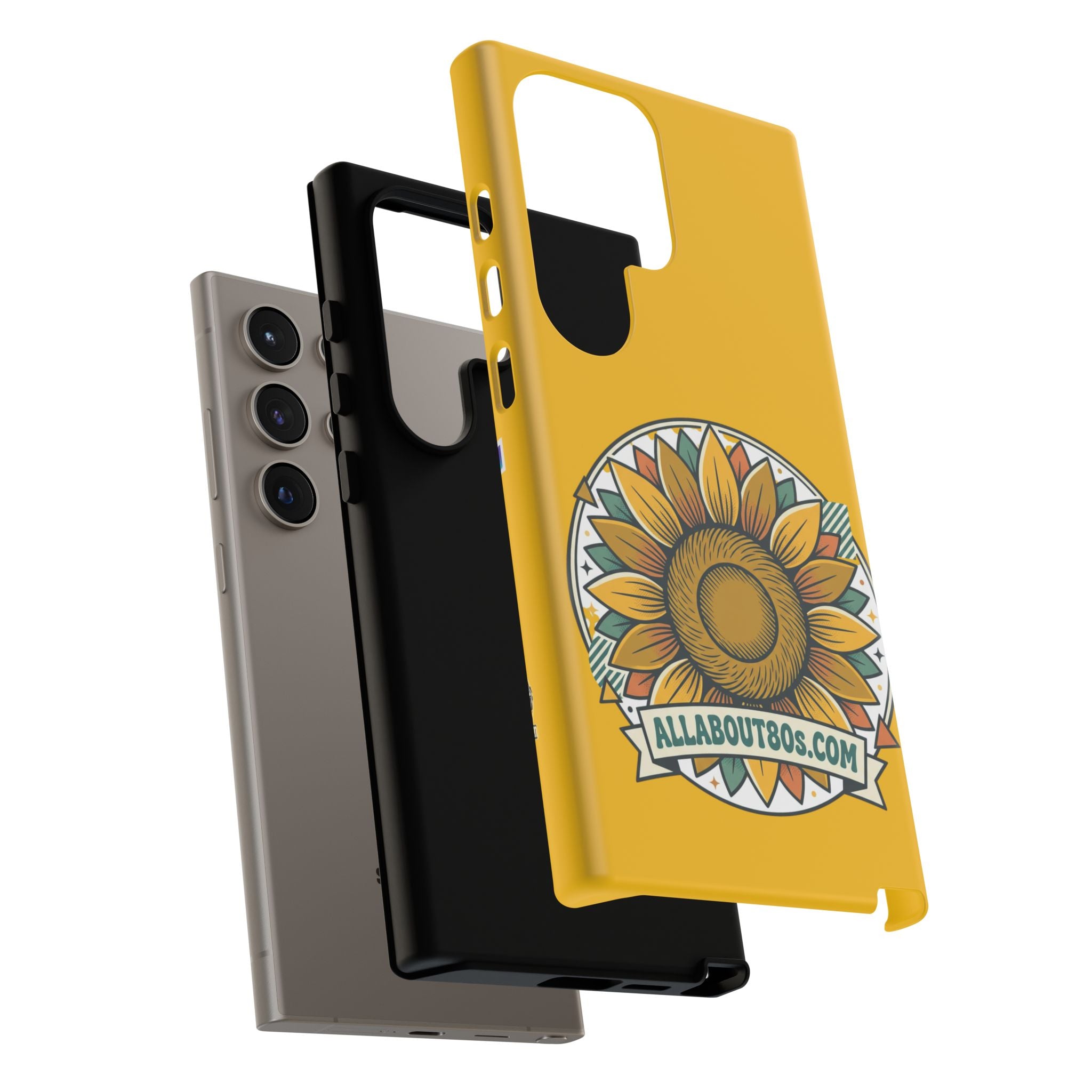 Sunflower Logo Phone Case — AllAbout80s.com Yellow Protective Cover