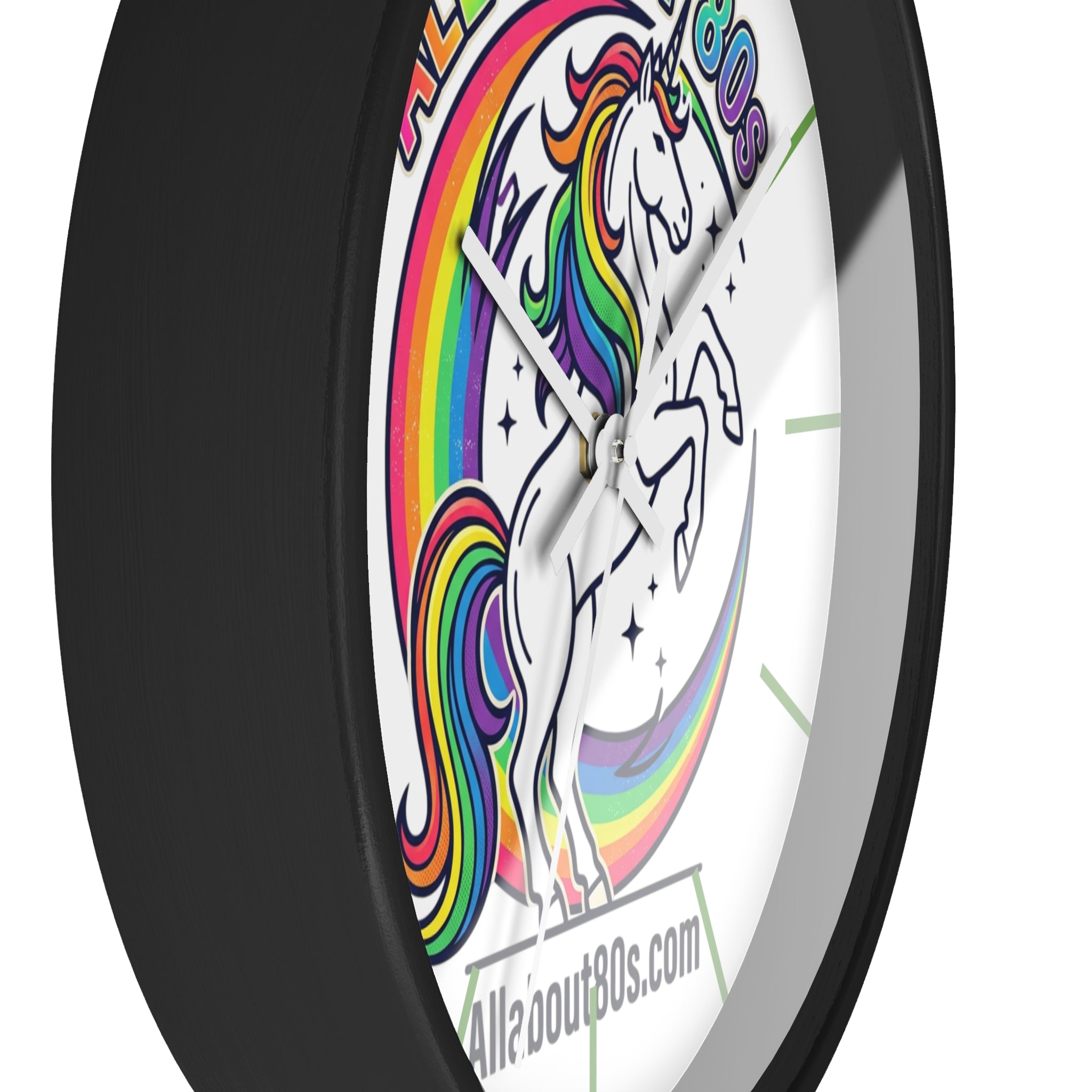 All About 80s Rainbow Unicorn Wall Clock — Retro 80s Decor