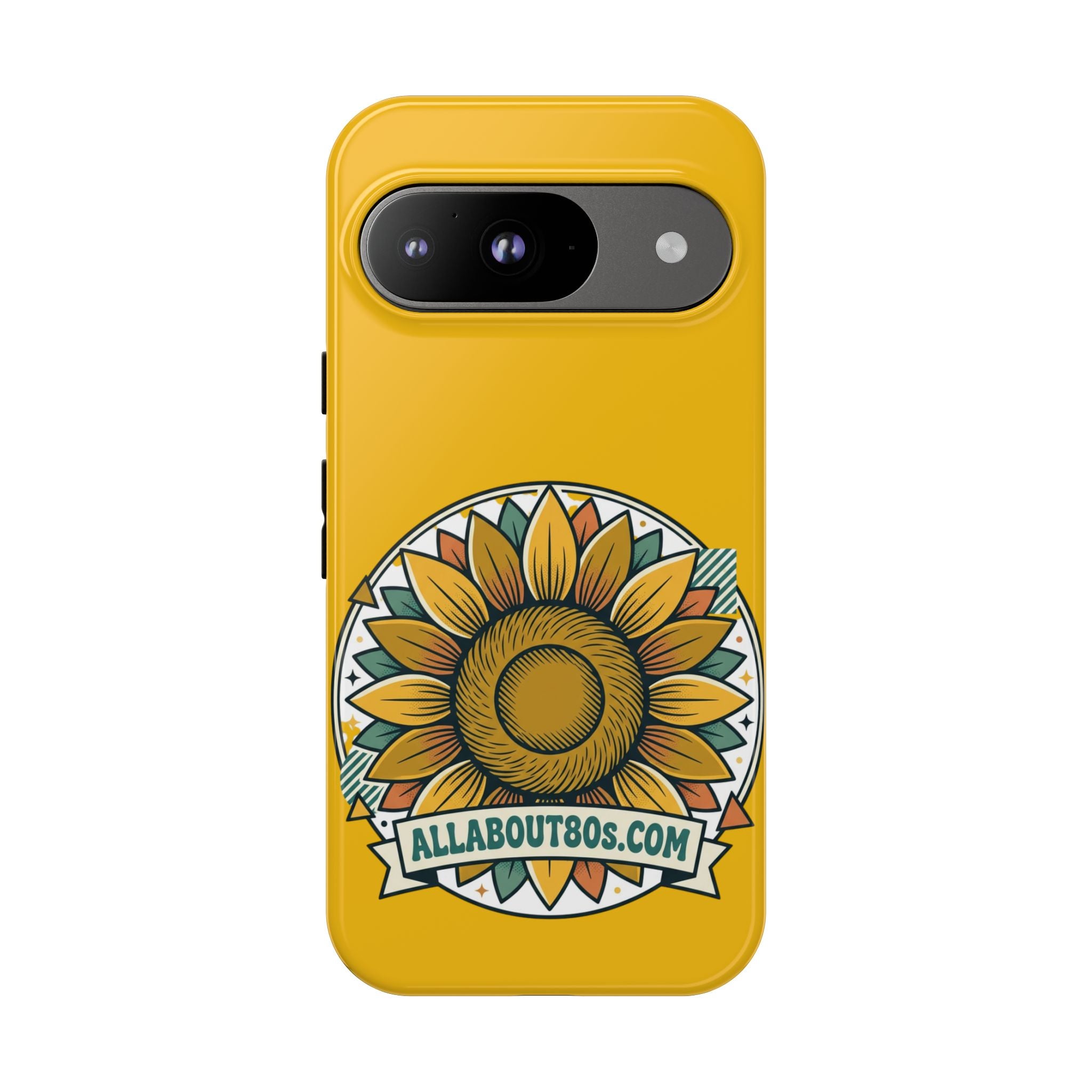 Sunflower Logo Phone Case — AllAbout80s.com Yellow Protective Cover