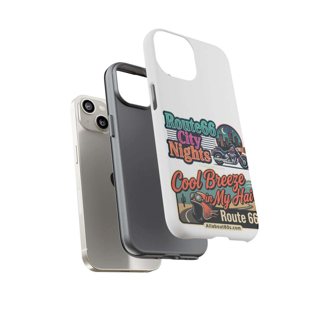 Phone Case — Route 66 City Nights Motorcycle Design
