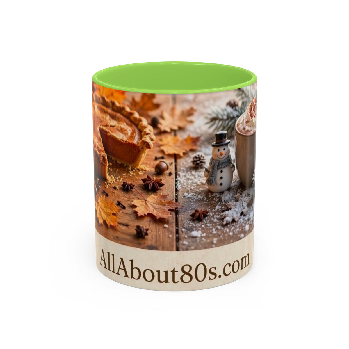 AllAbout80s Seasonal Coffee Mug (11oz/15oz) — Autumn & Winter Cozy Hot Cocoa Design