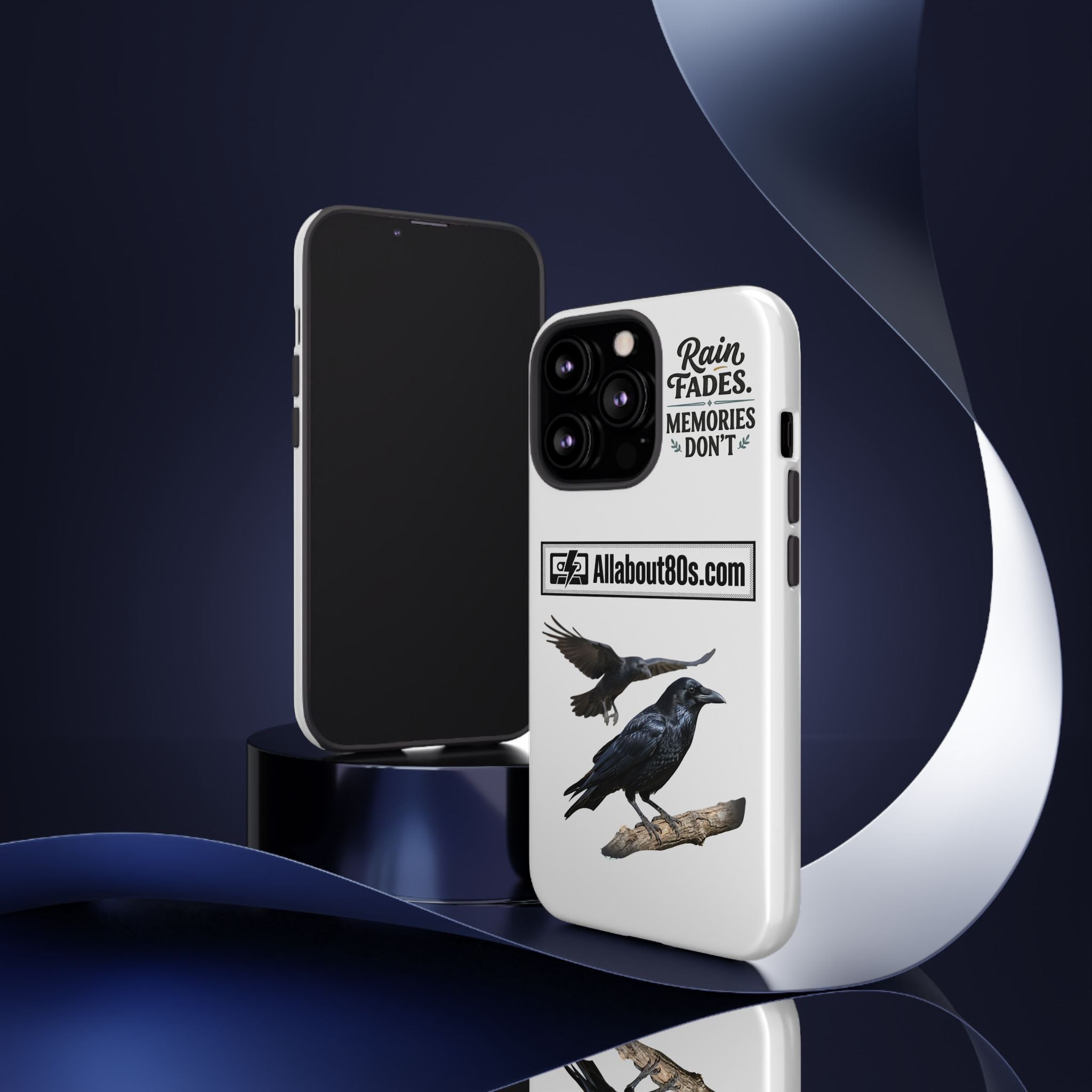 Raven Flight Phone Case — Protective iPhone Case with Black Crow Design