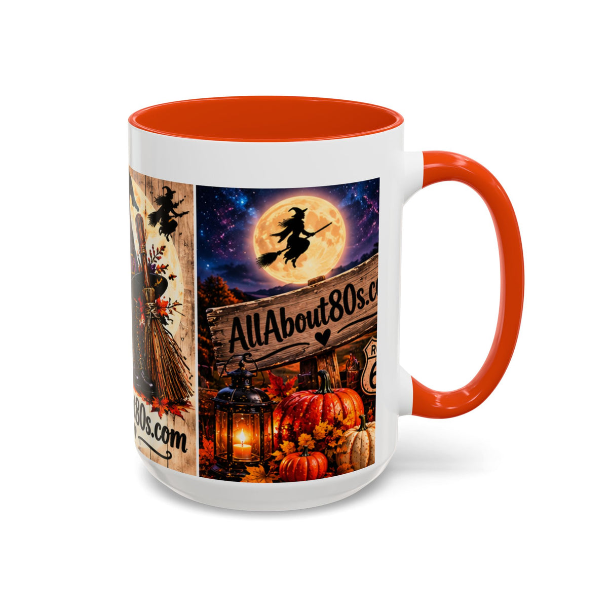 Halloween Witch Scene Coffee Mug — AllAbout80s.com Pumpkin & Moon 11oz/15oz