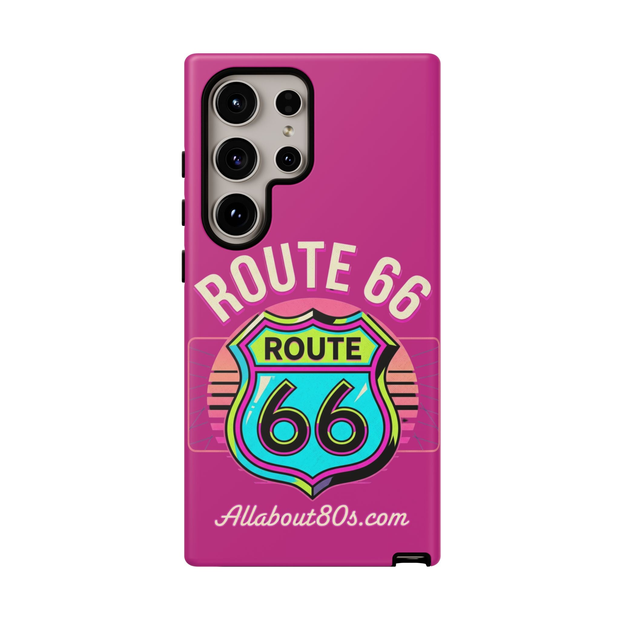 Route 66 Phone Case — Retro Neon Road Trip iPhone Cover