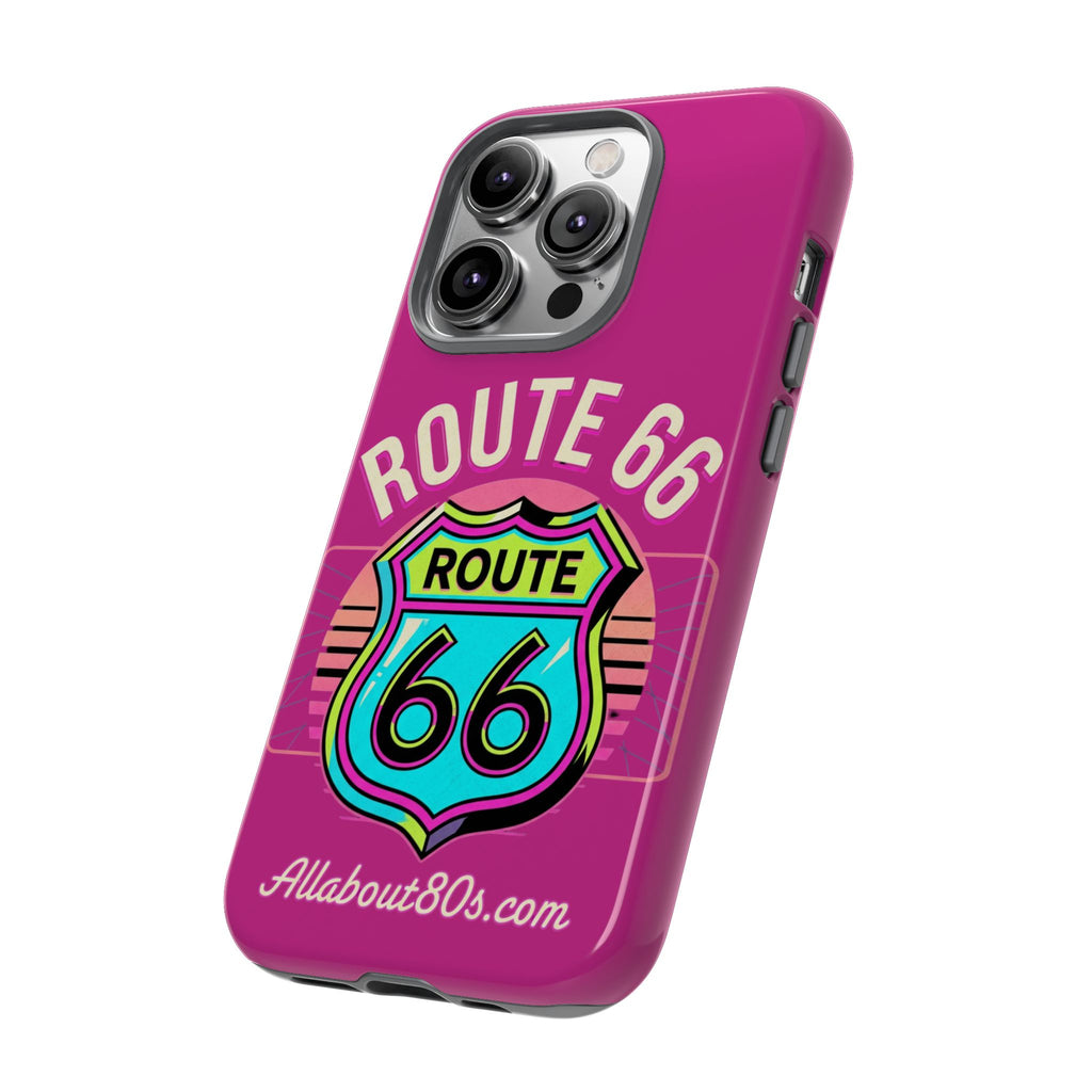 Route 66 Phone Case — Retro Neon Road Trip iPhone Cover