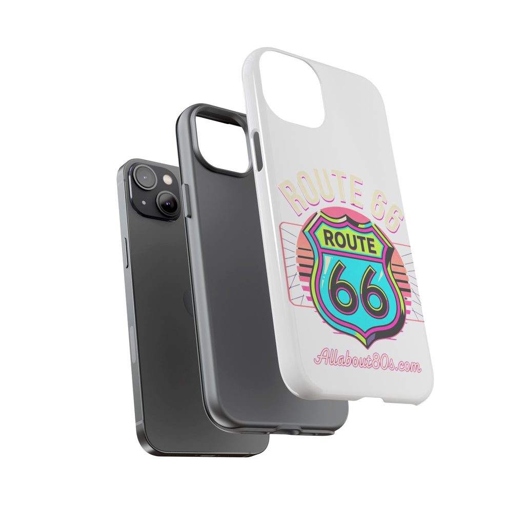 Route 66 Neon Phone Case — Retro Road Trip iPhone Cover