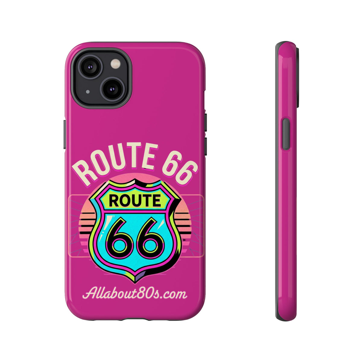 Route 66 Phone Case — Retro Neon Road Trip iPhone Cover
