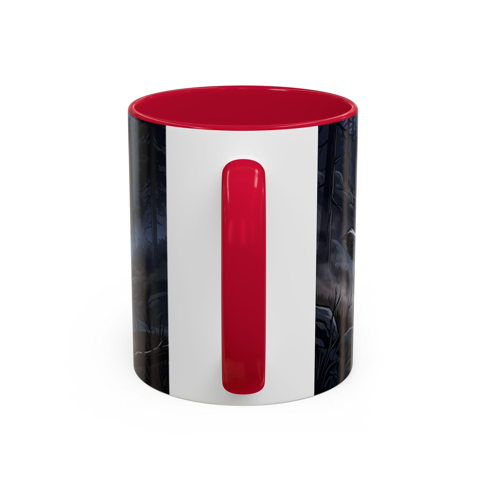 Wolf Pack Nightscape Mug — 11oz/15oz Scenic Black-Interior Coffee Cup