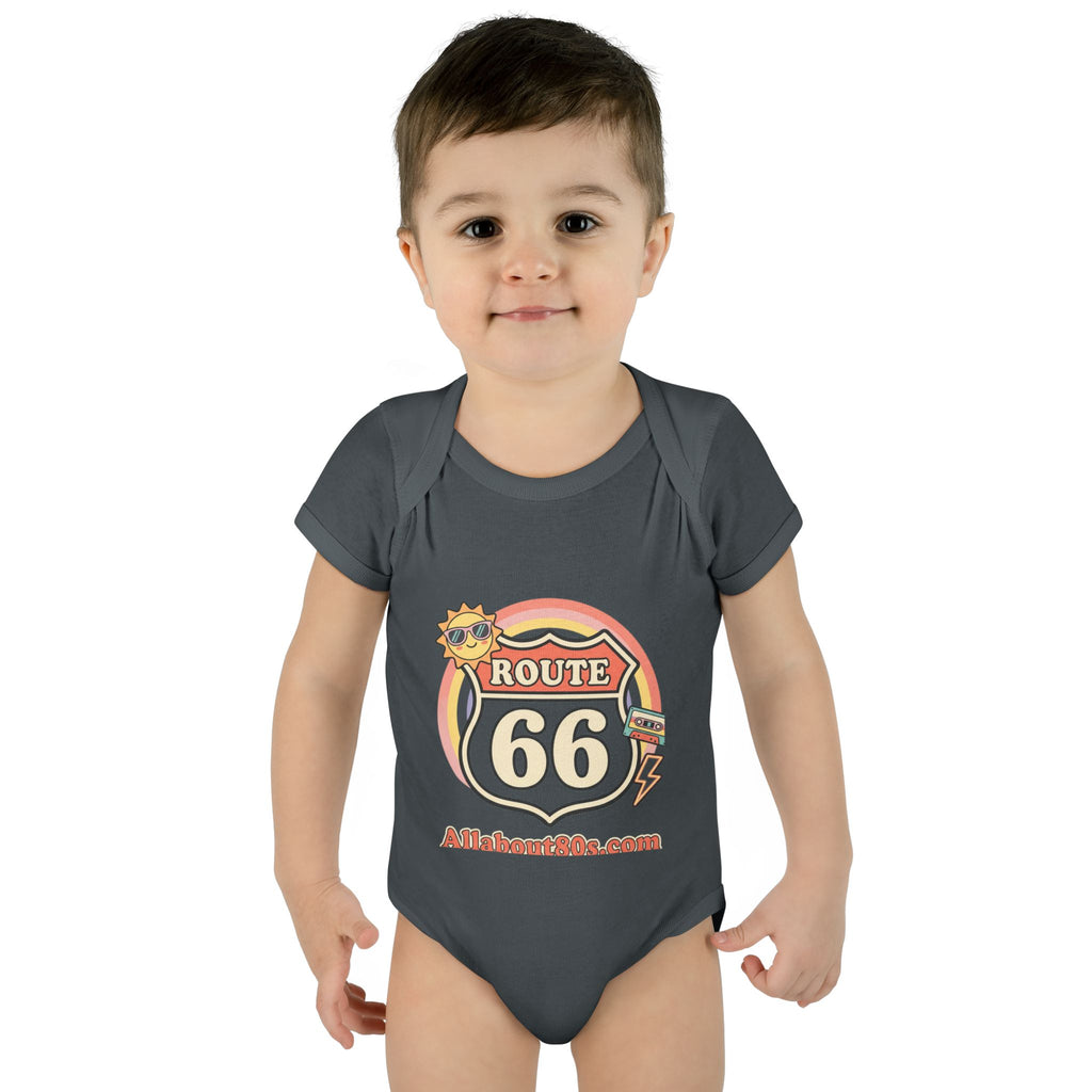 Route 66 Baby Bodysuit – Retro Travel Infant Onesie