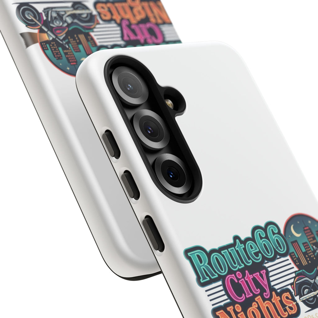 Phone Case — Route 66 City Nights Motorcycle Design