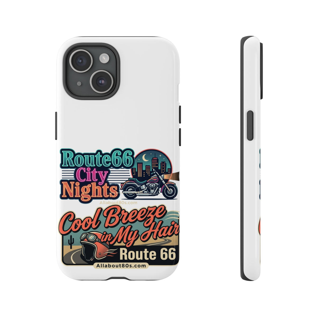Phone Case — Route 66 City Nights Motorcycle Design