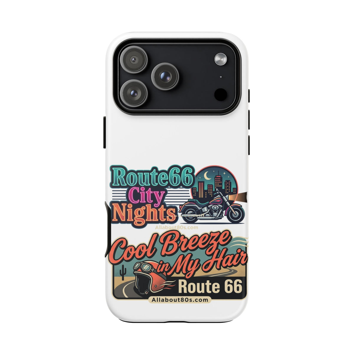 Phone Case — Route 66 City Nights Motorcycle Design