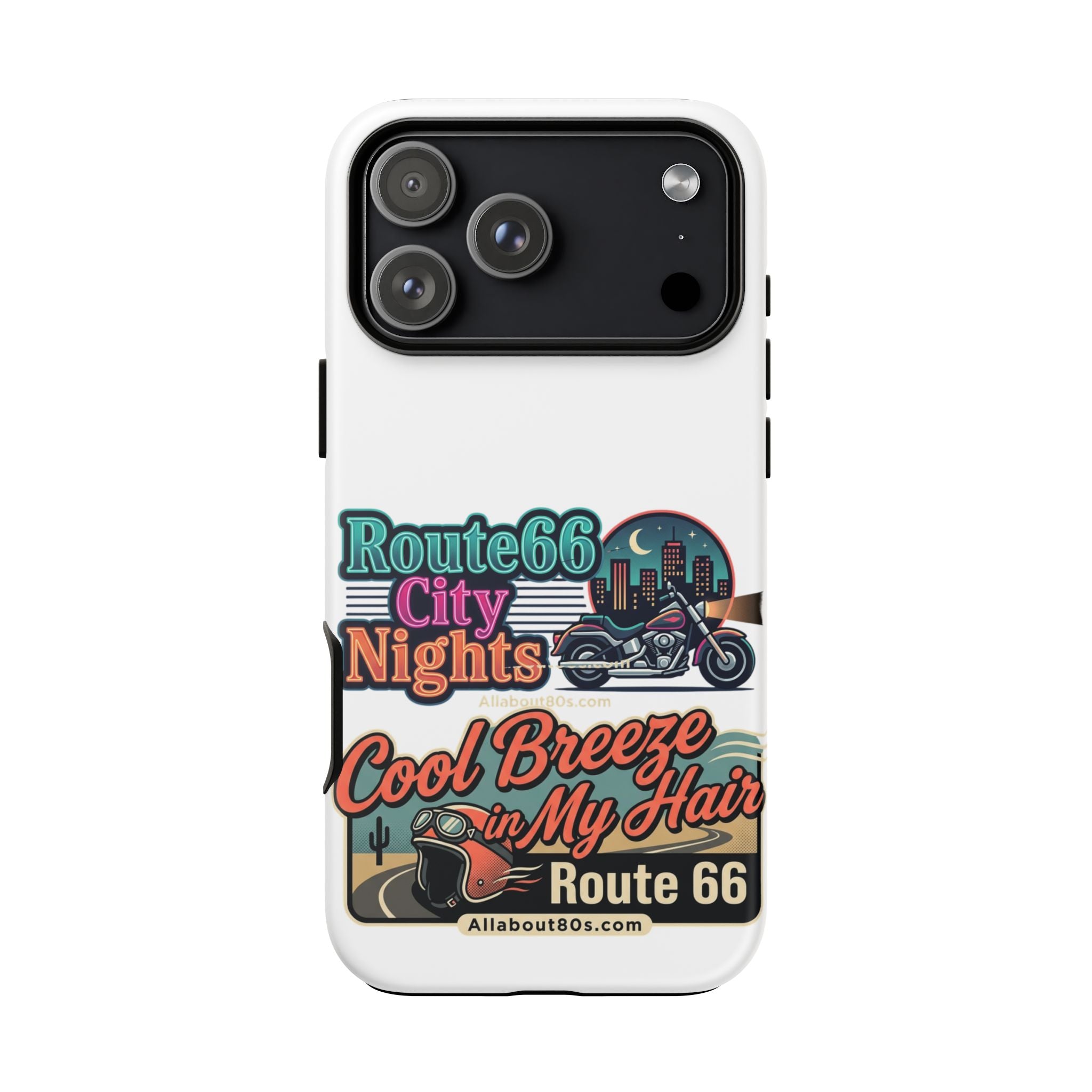 Phone Case — Route 66 City Nights Motorcycle Design