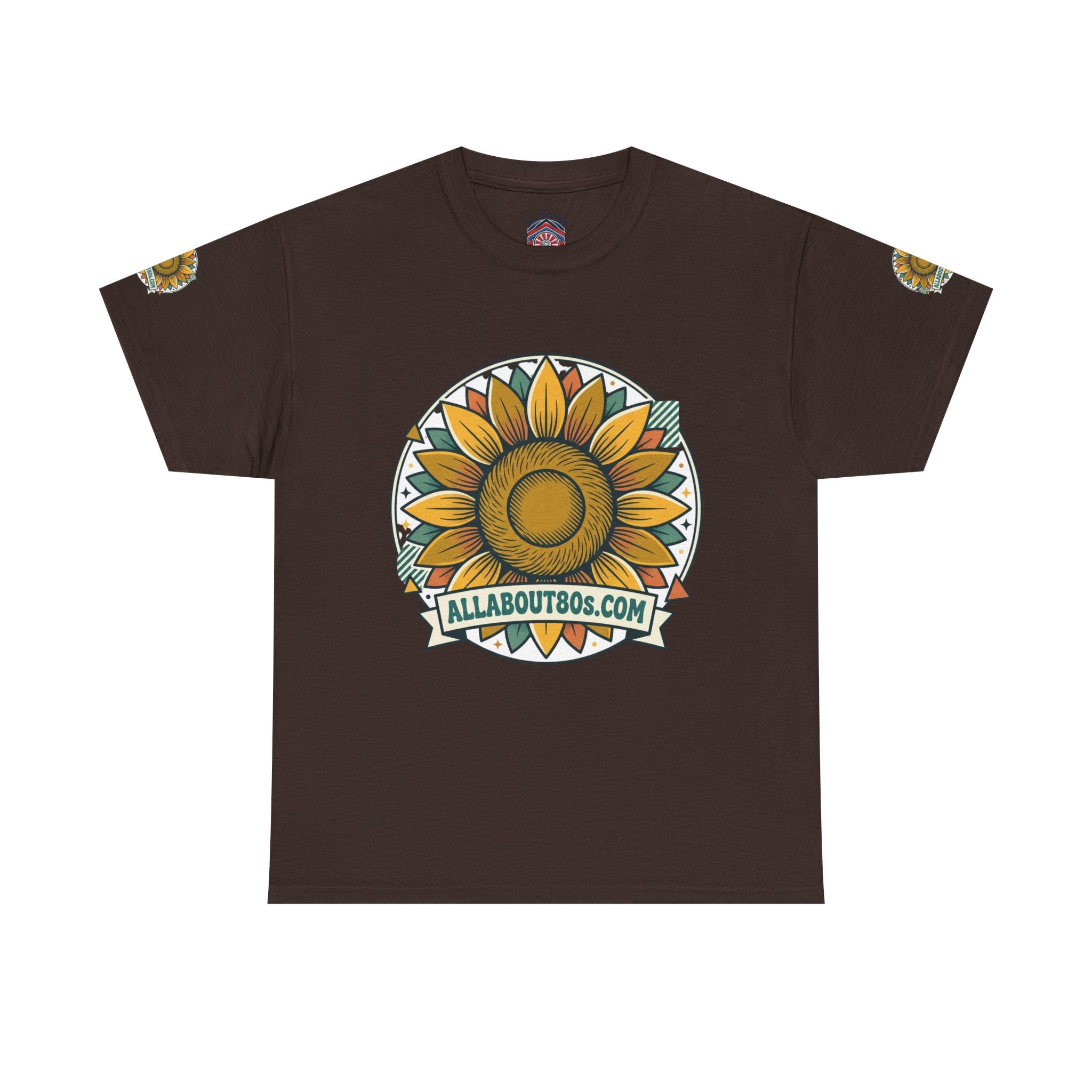 Sunflower Logo T-Shirt — AllAbout80s.com Vintage Floral Tee