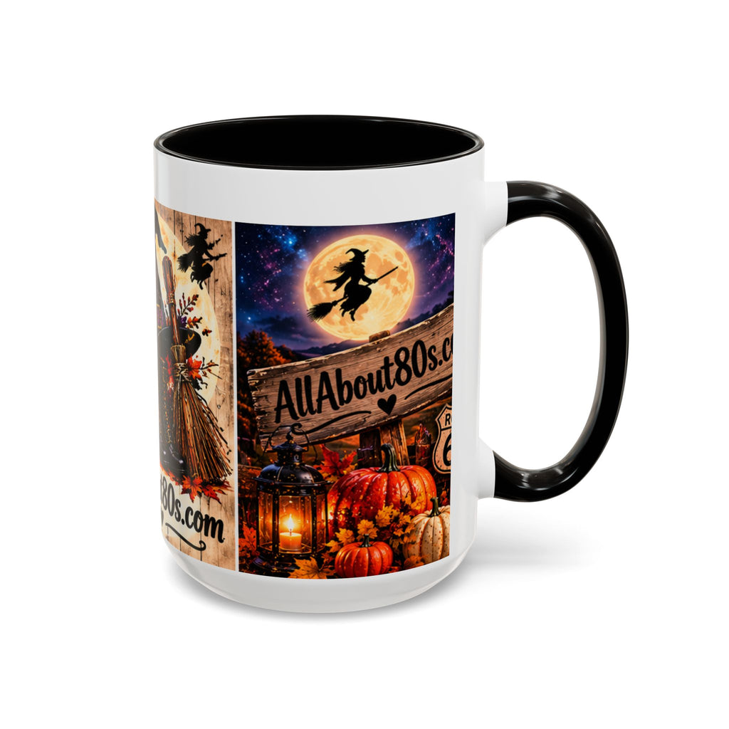 Halloween Witch Scene Coffee Mug — AllAbout80s.com Pumpkin & Moon 11oz/15oz