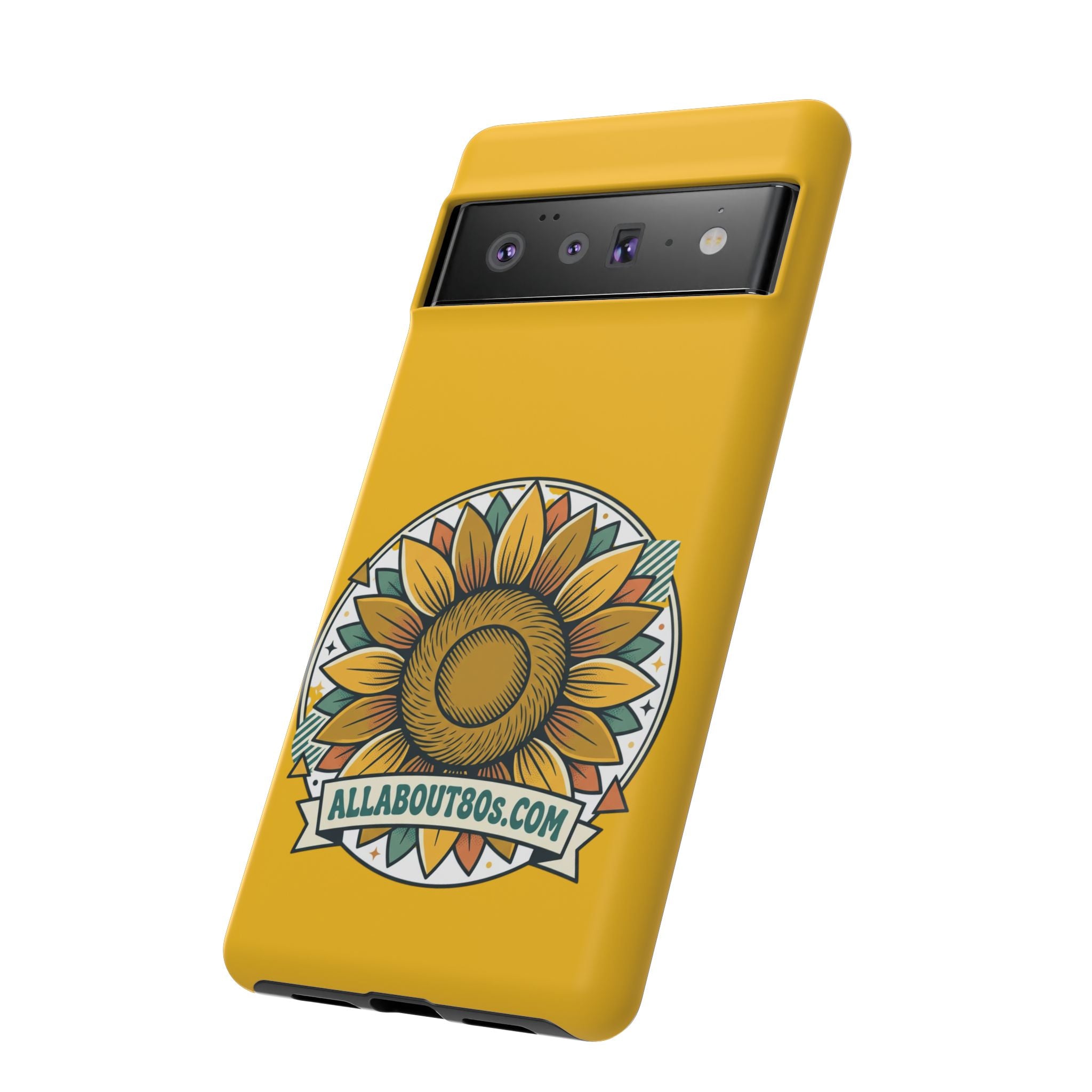 Sunflower Logo Phone Case — AllAbout80s.com Yellow Protective Cover