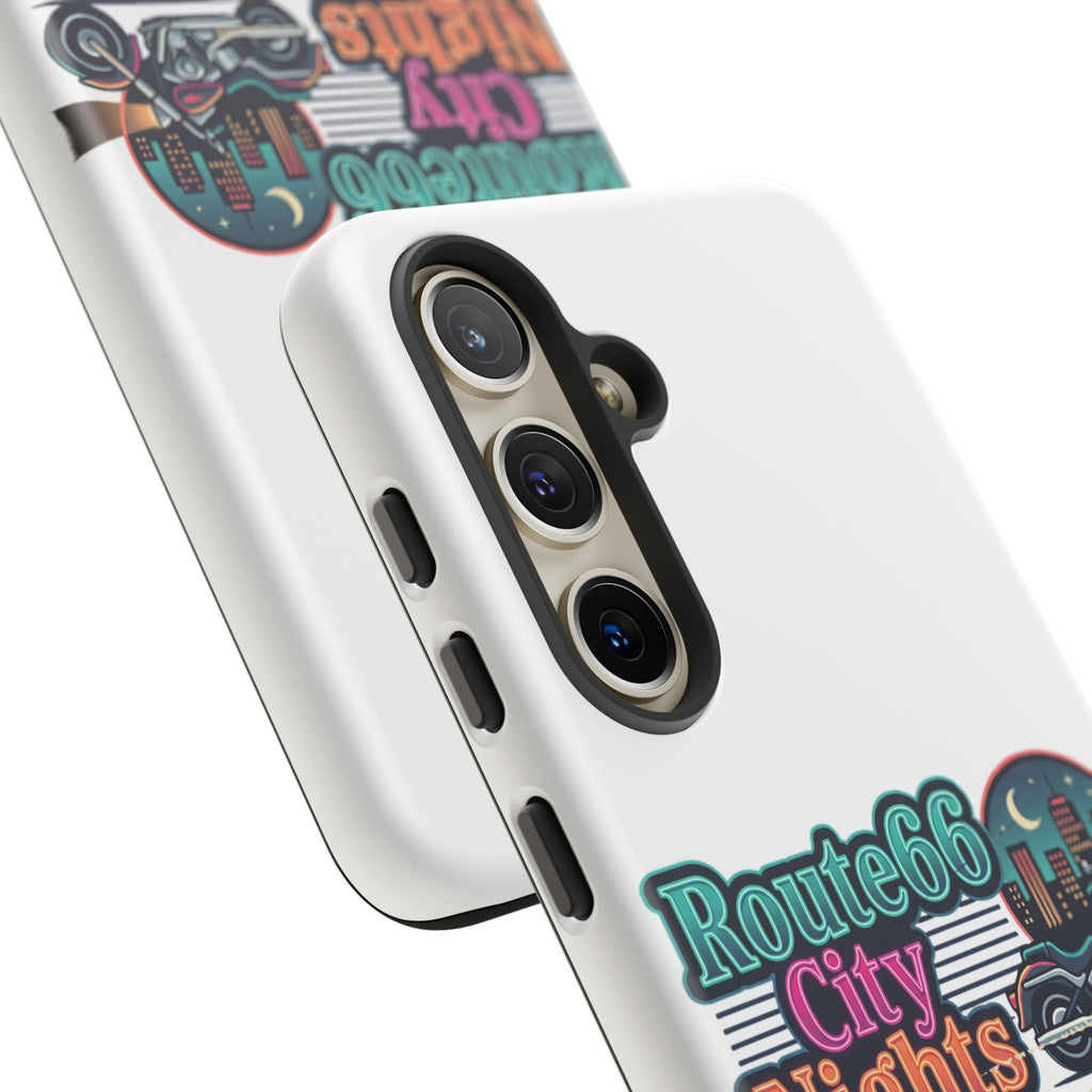 Phone Case — Route 66 City Nights Motorcycle Design