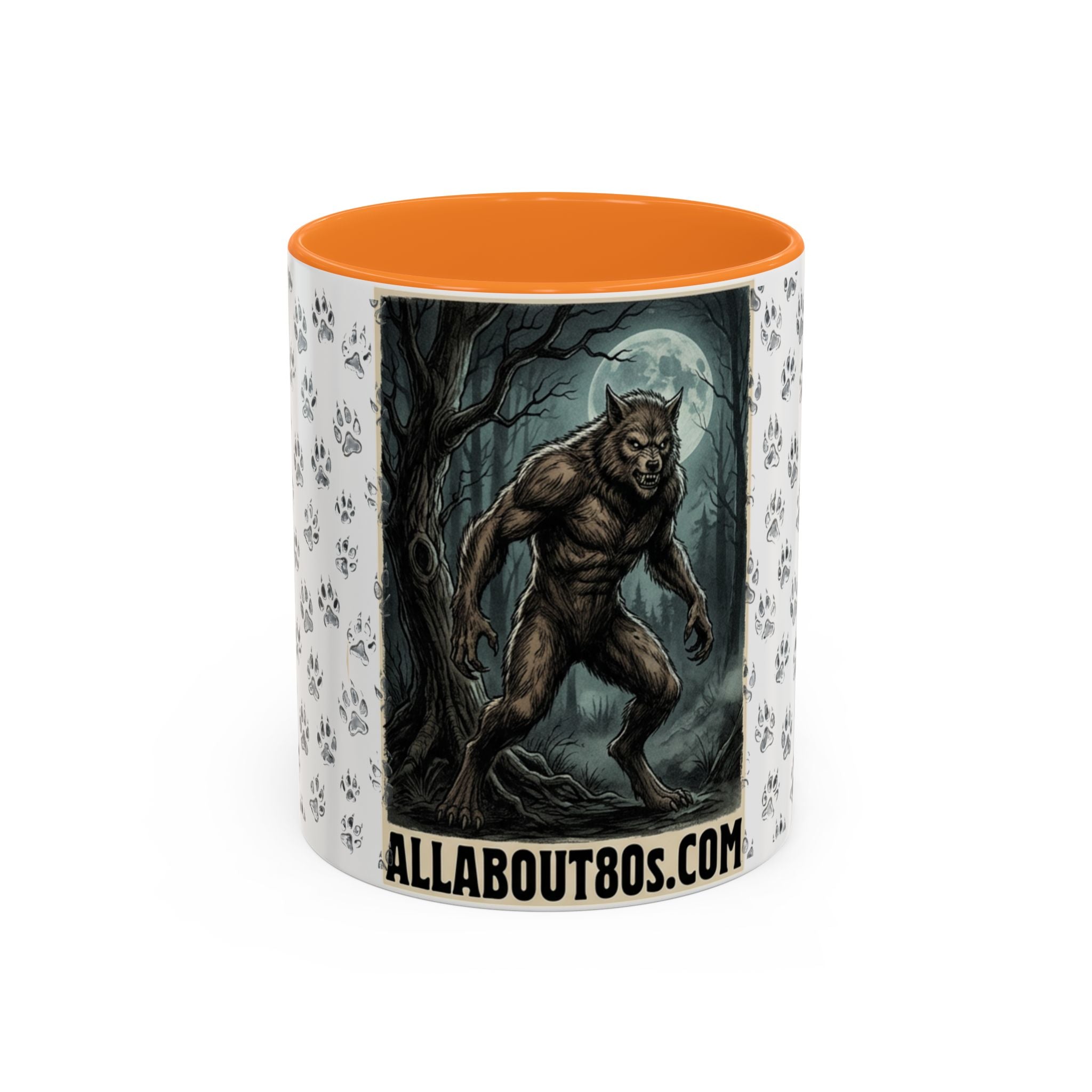 Werewolf Pawprint Mug — Gothic Moonlit Monster Coffee Cup (11oz & 15oz)