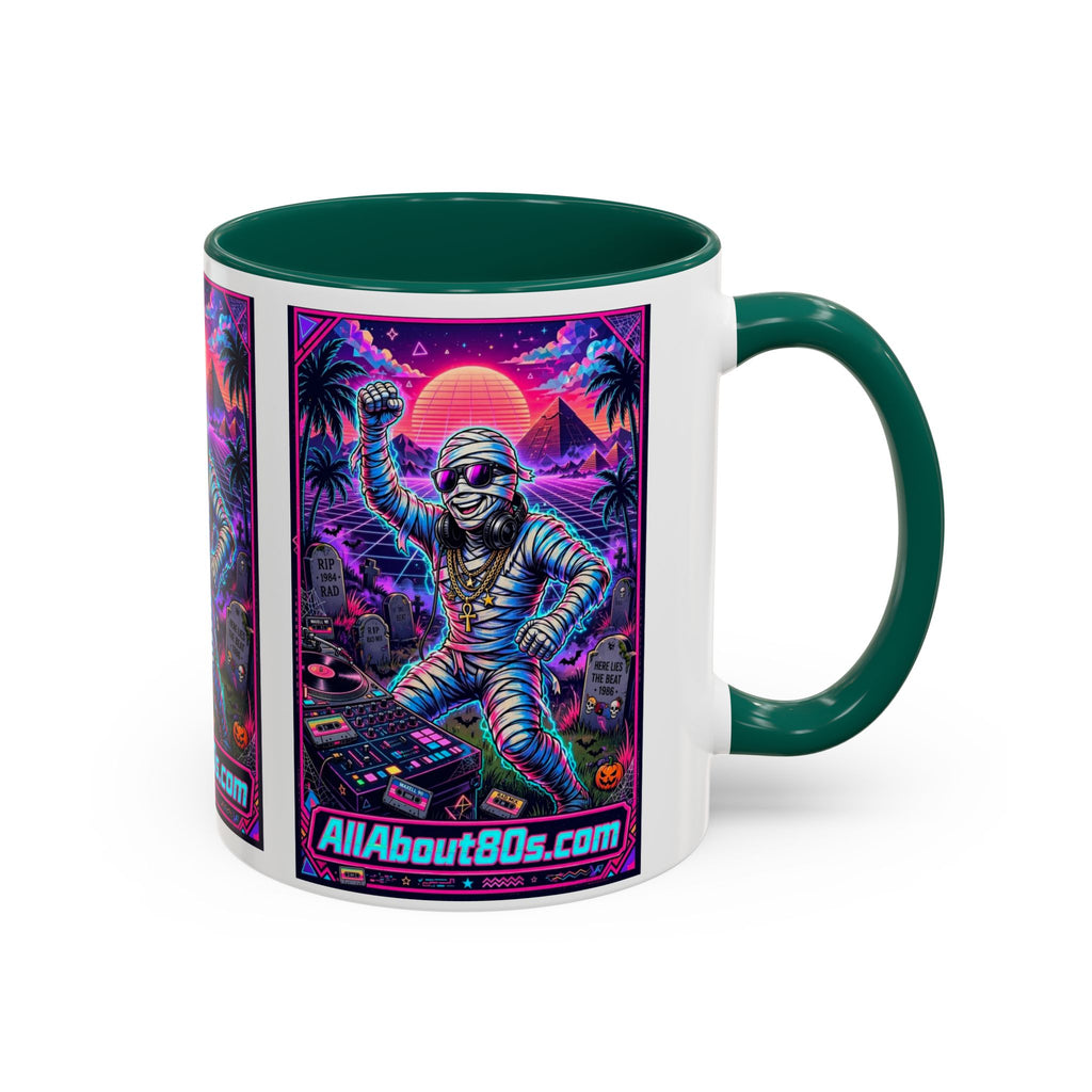 80s Retro Astro Skate Mug — Neon Vaporwave Skeleton Skateboard Coffee Cup (AllAbout80s.com)