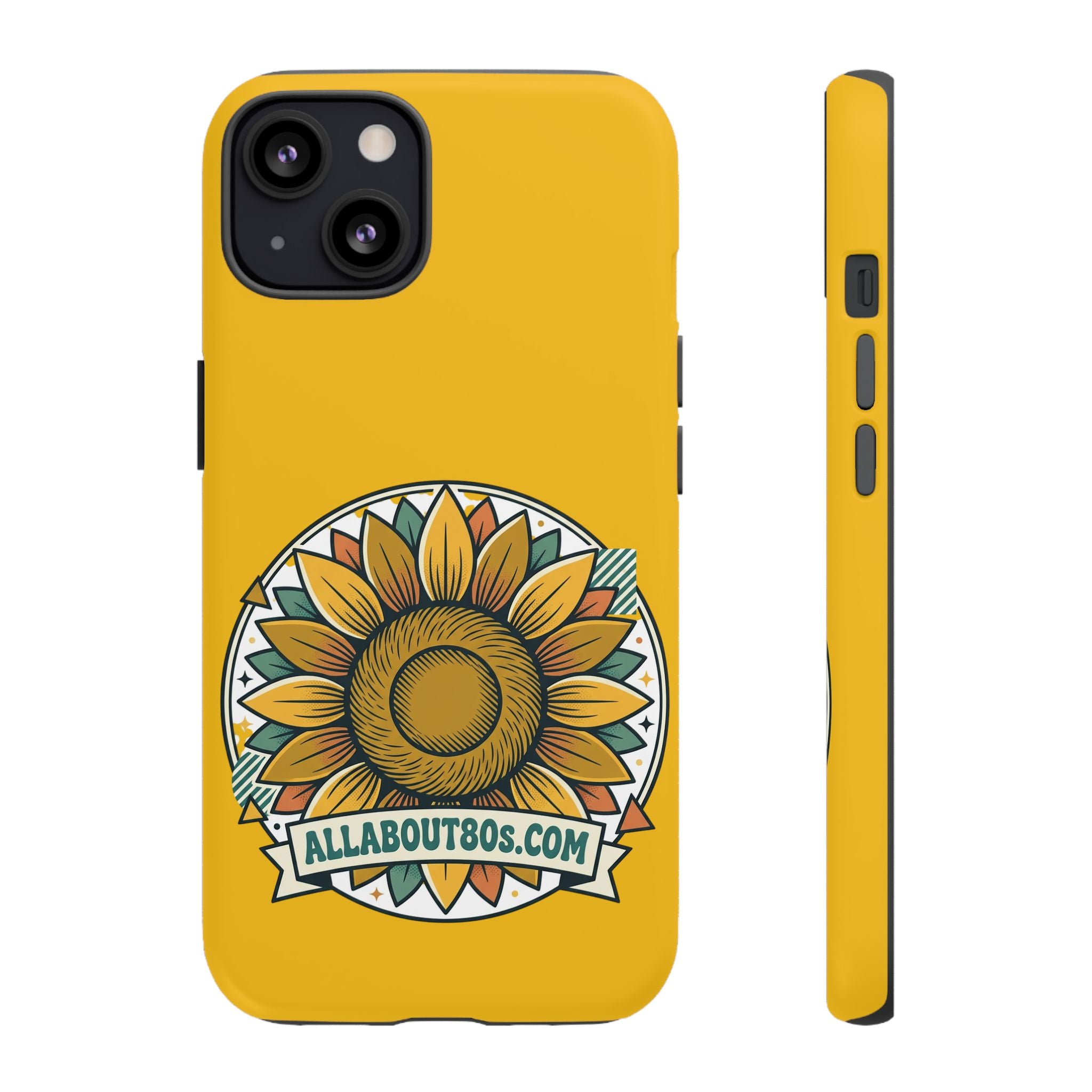 Sunflower Logo Phone Case — AllAbout80s.com Yellow Protective Cover
