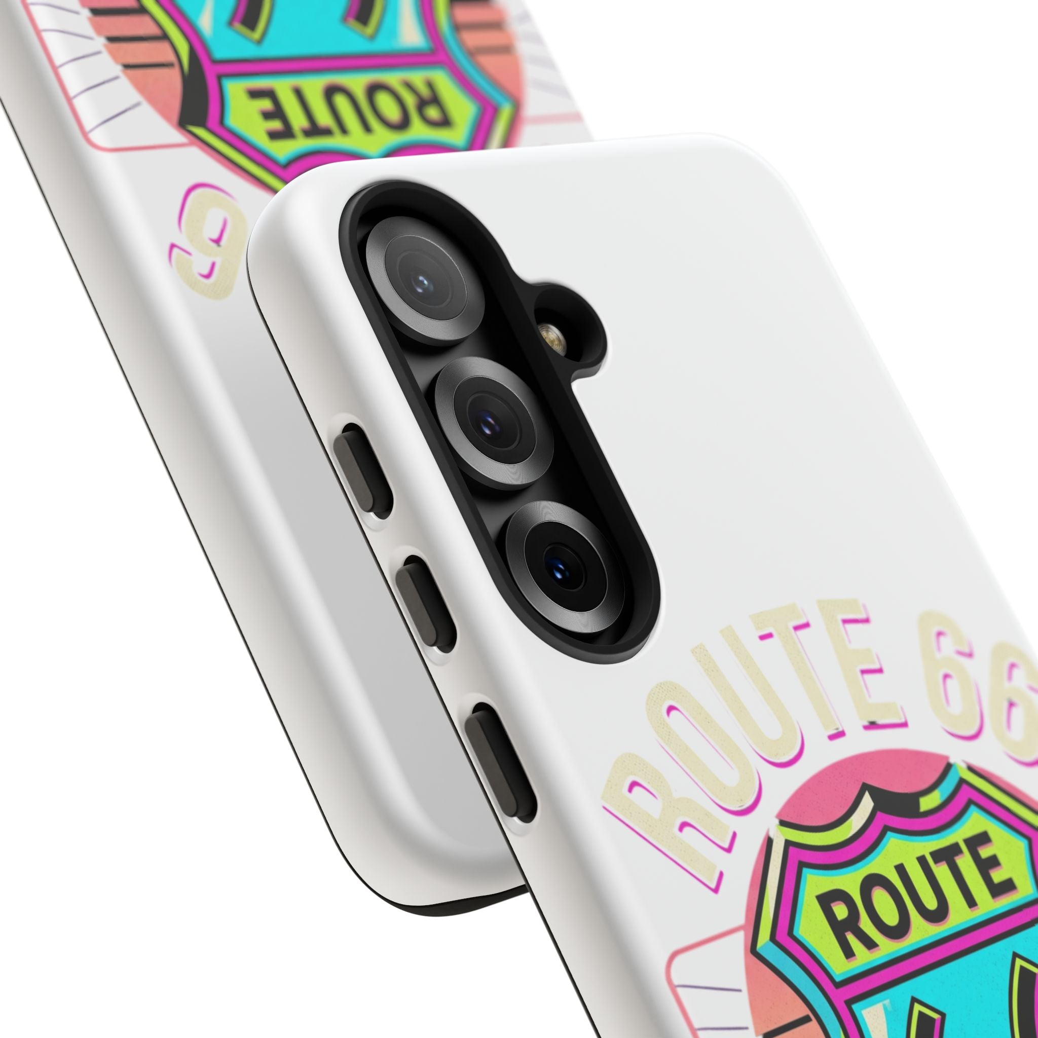 Route 66 Neon Phone Case — Retro Road Trip iPhone Cover