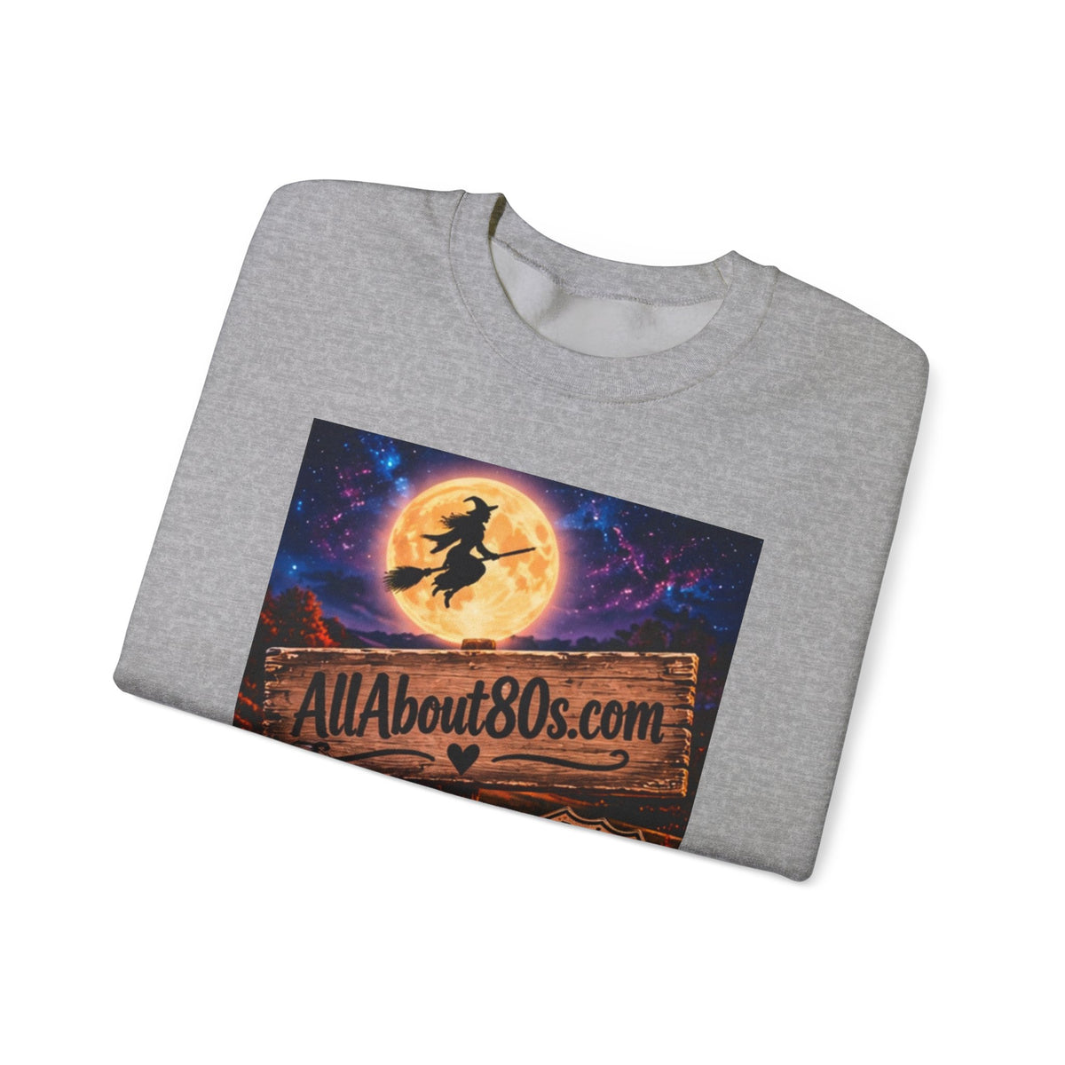 Halloween Route 66 Sweatshirt — AllAbout80s.com Pumpkin Witch Crewneck