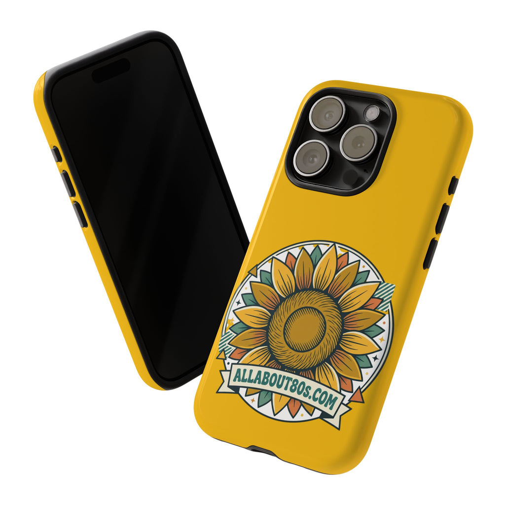 Sunflower Logo Phone Case — AllAbout80s.com Yellow Protective Cover