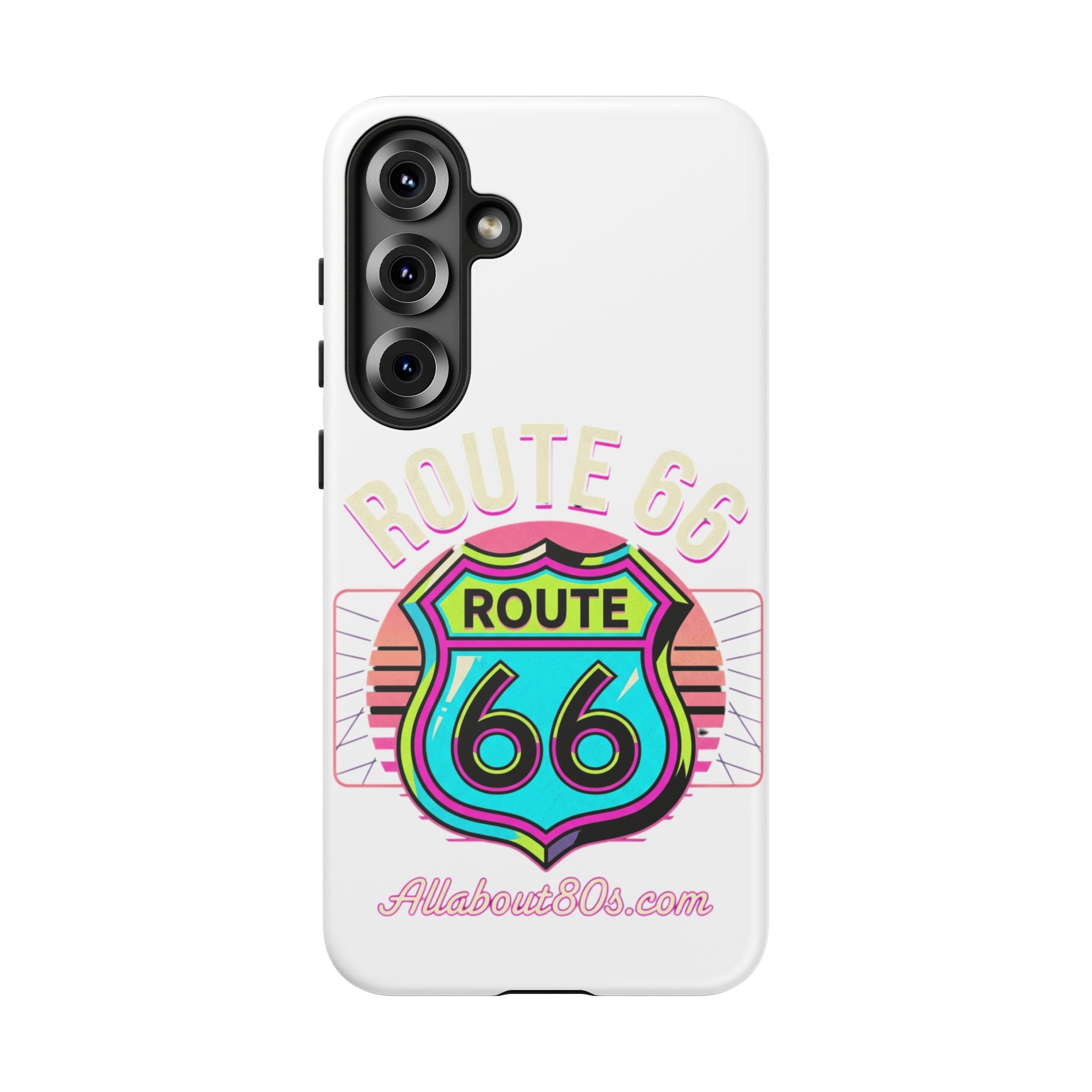 Route 66 Neon Phone Case — Retro Road Trip iPhone Cover