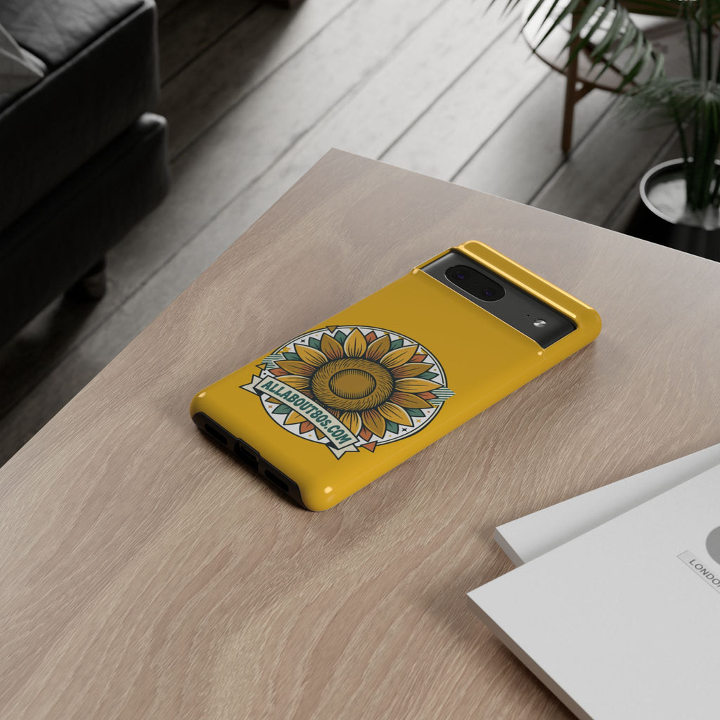 Sunflower Logo Phone Case — AllAbout80s.com Yellow Protective Cover