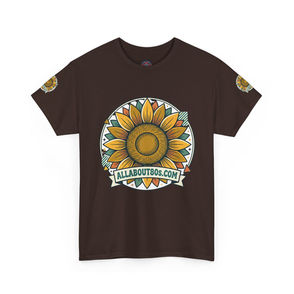 Sunflower Logo T-Shirt — AllAbout80s.com Vintage Floral Tee