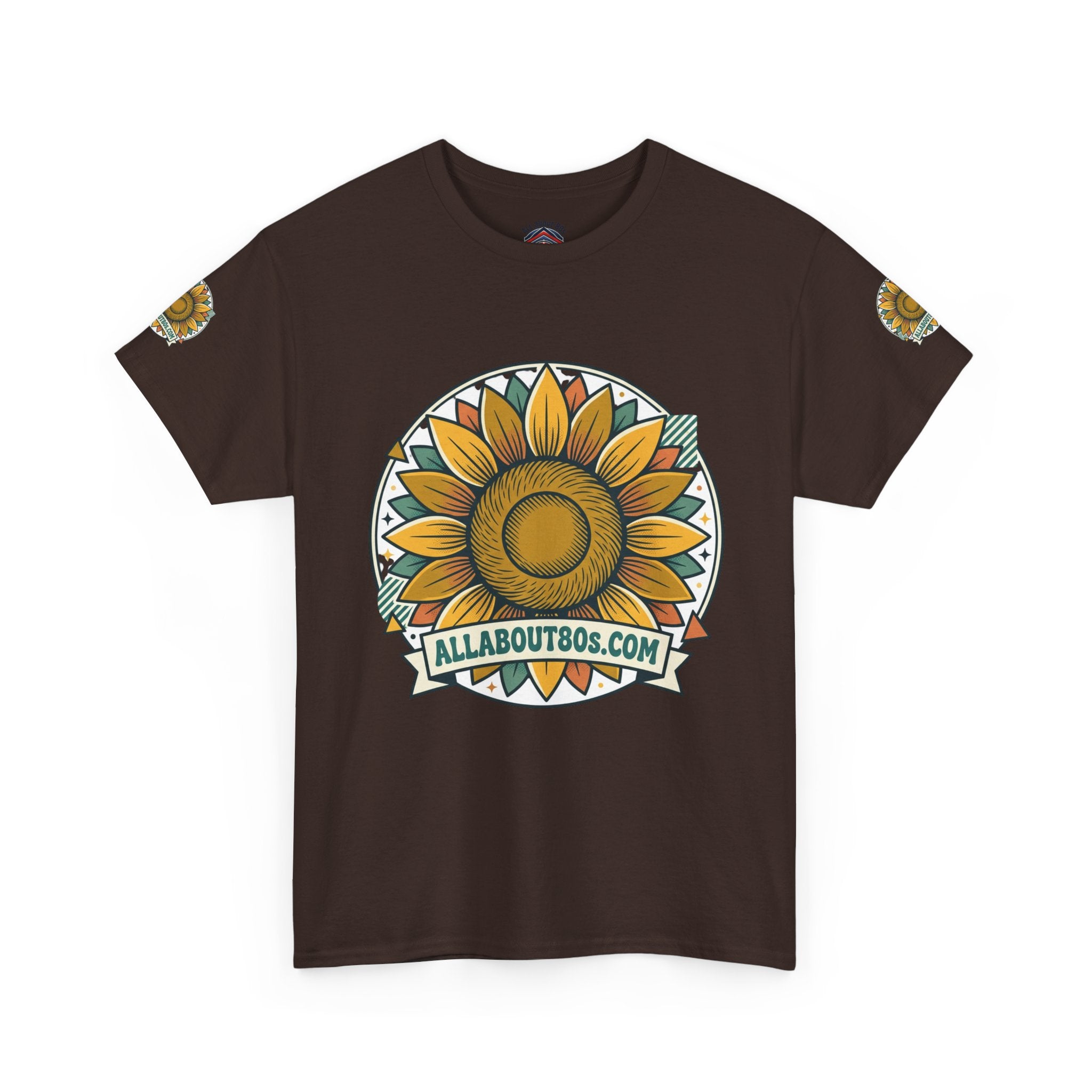 Sunflower Logo T-Shirt — AllAbout80s.com Vintage Floral Tee