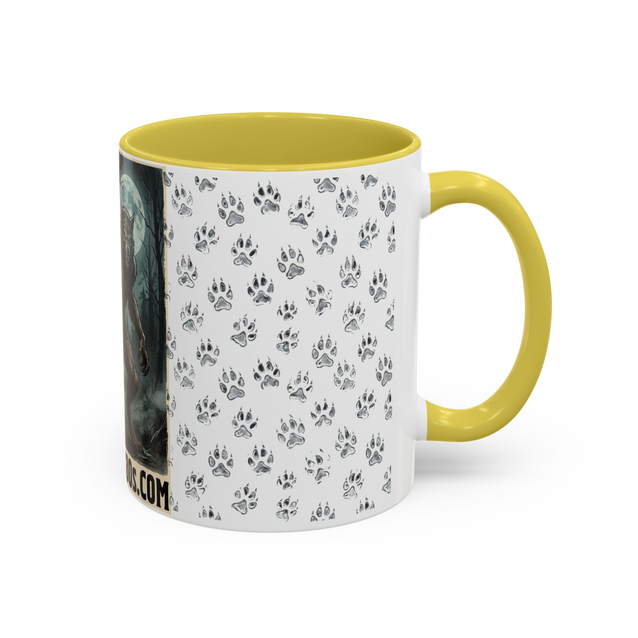 Werewolf Pawprint Mug — Gothic Moonlit Monster Coffee Cup (11oz & 15oz)