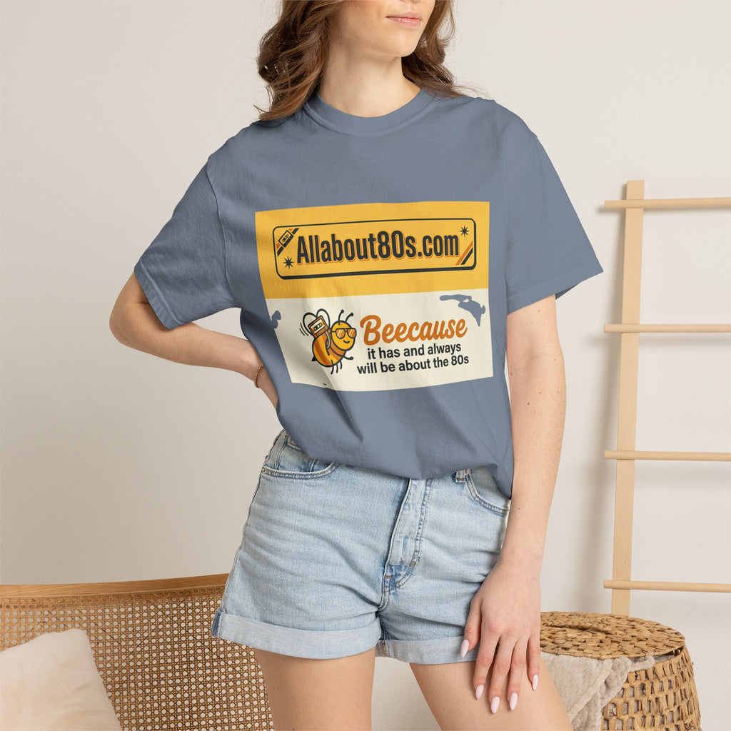 Allabout80s "Beeecause" Retro 80s Graphic T-Shirt