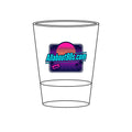 80s Retro Shot Glass — AllAbout80s.com Neon Sunset Engraved 1.5oz