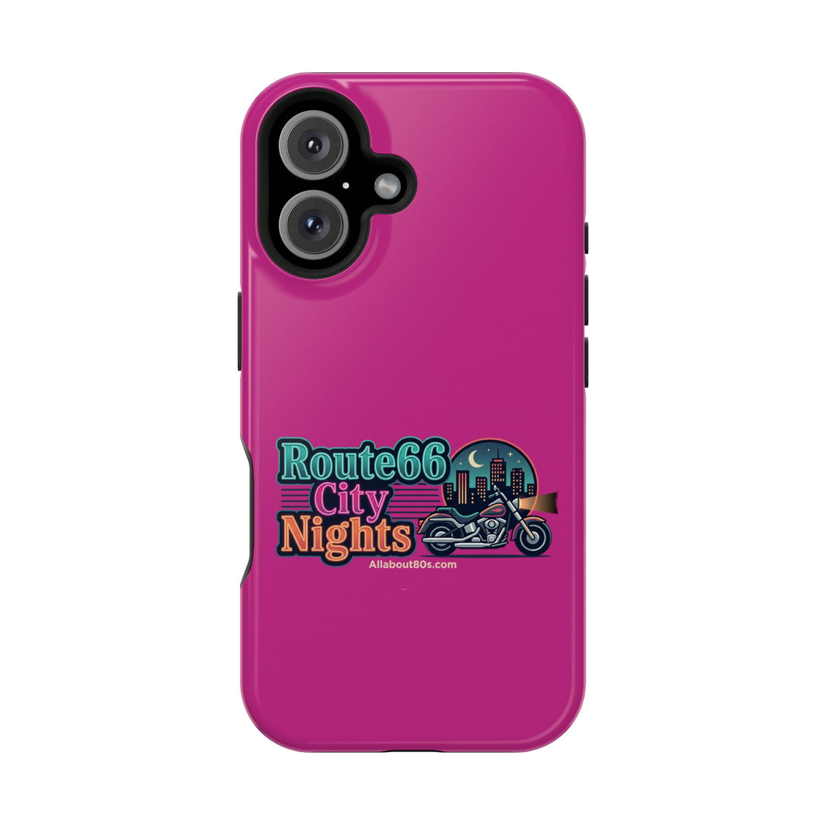 Phone Case — 'Route 66 City Nights' Magnetic Impact-Resistant Case