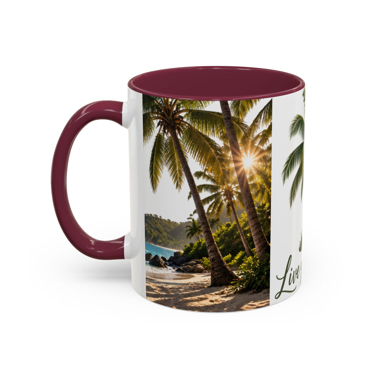 Live Your Dreams Palm Tree Mug