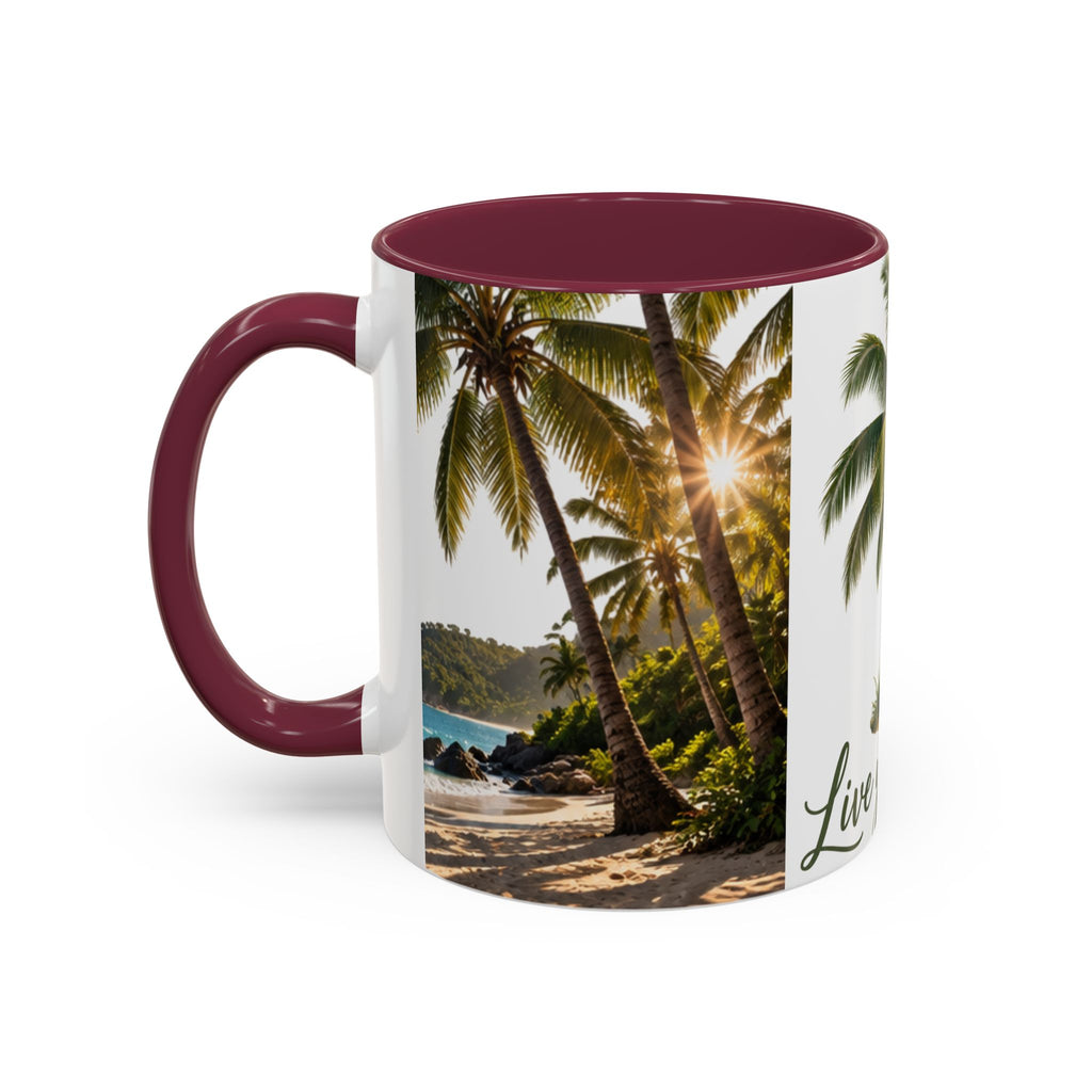 Live Your Dreams Palm Tree Mug