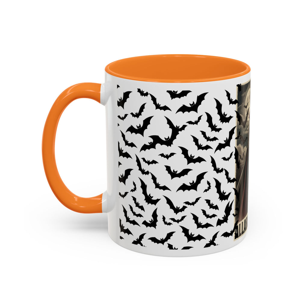 Vampire Dracula Bat Pattern Coffee Mug – Gothic Halloween 11oz/15oz