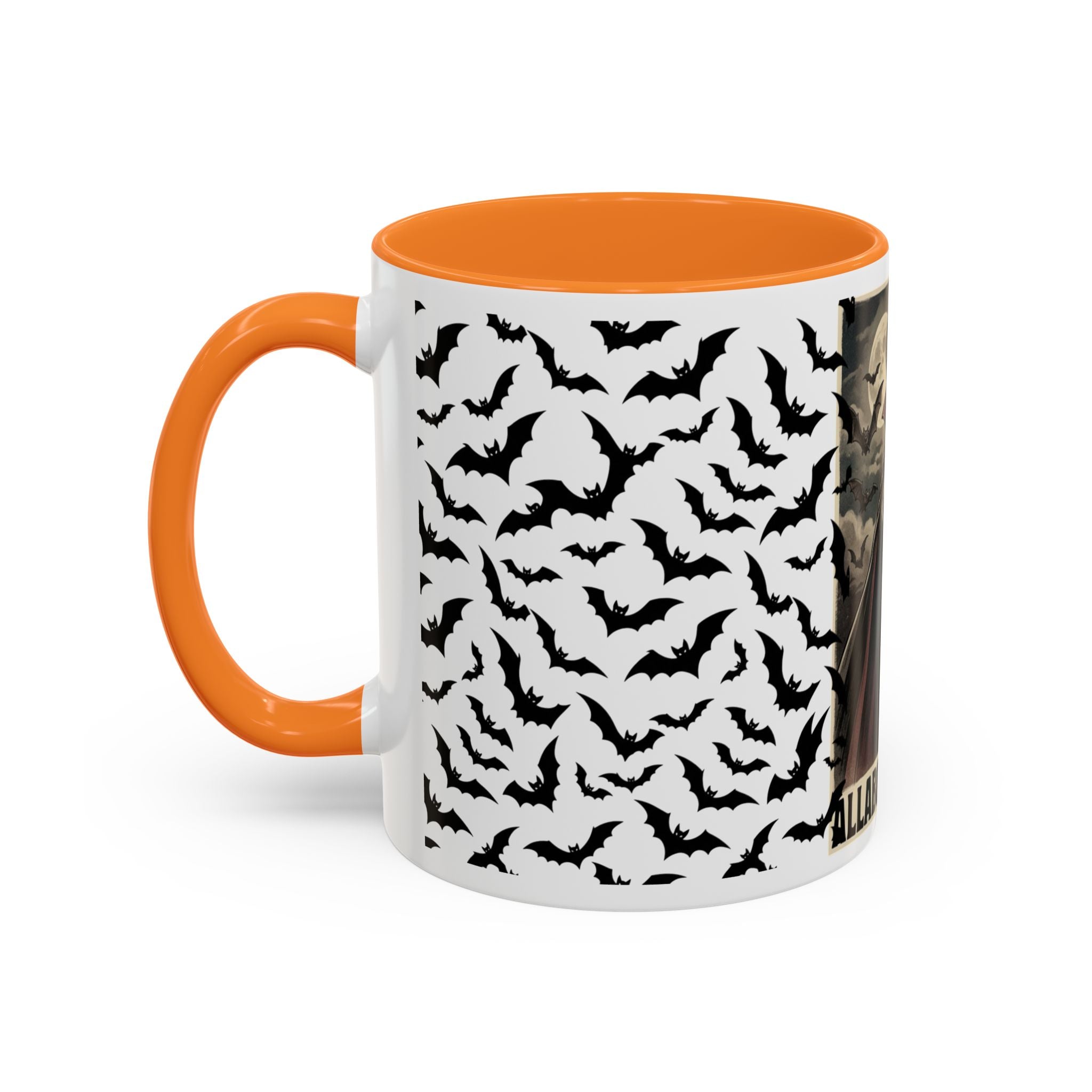 Vampire Dracula Bat Pattern Coffee Mug – Gothic Halloween 11oz/15oz