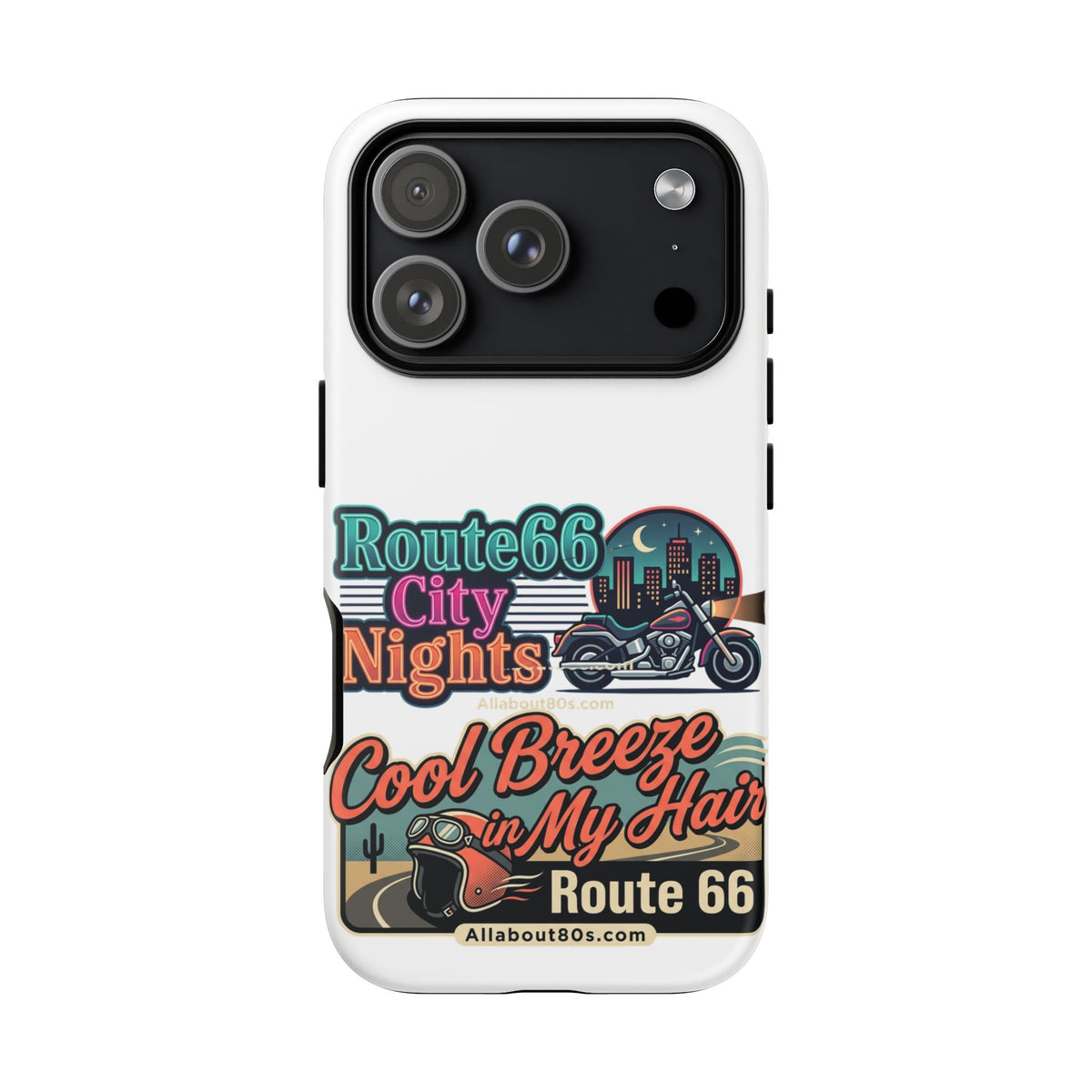 Phone Case — Route 66 City Nights Motorcycle Design