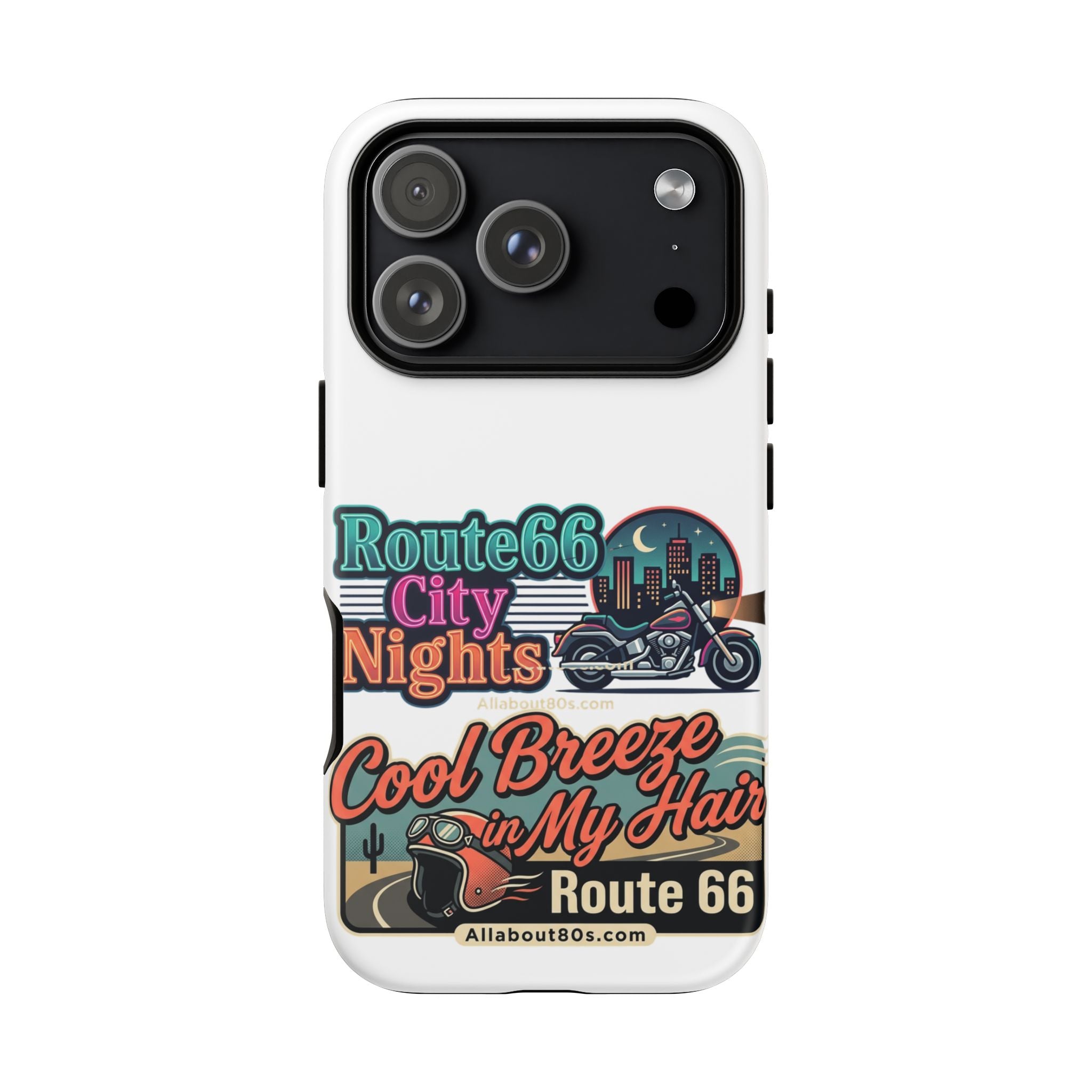 Phone Case — Route 66 City Nights Motorcycle Design