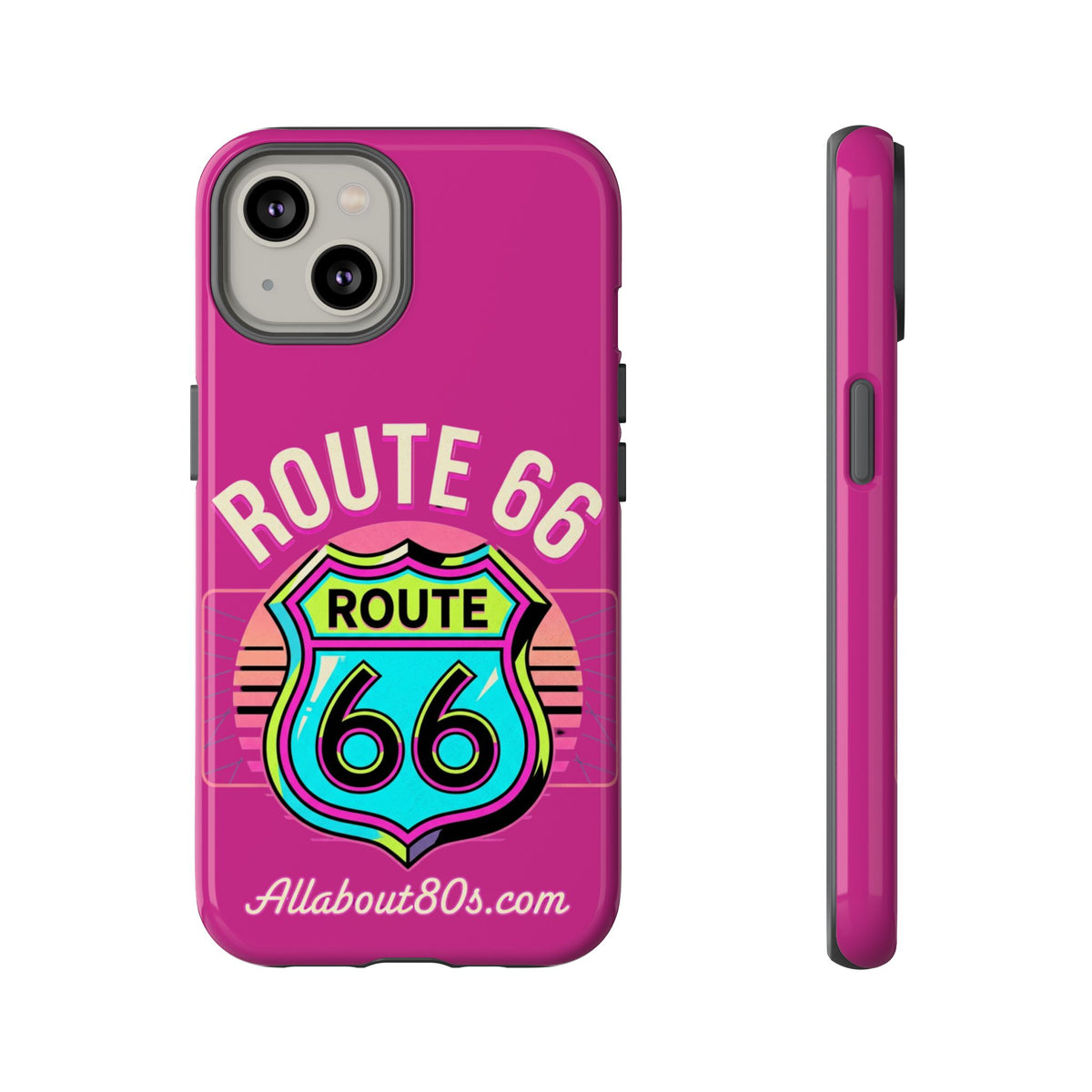 Route 66 Phone Case — Retro Neon Road Trip iPhone Cover