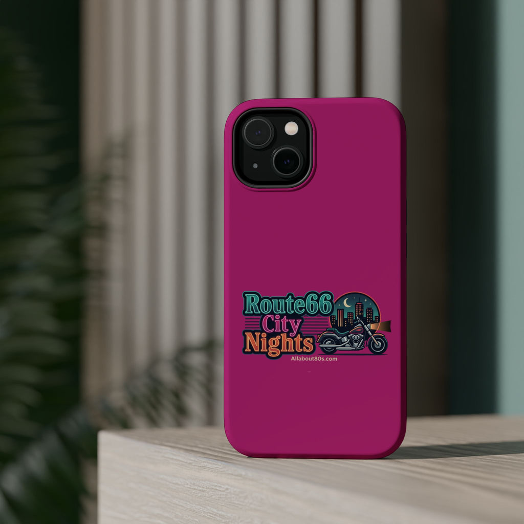 Phone Case — 'Route 66 City Nights' Magnetic Impact-Resistant Case