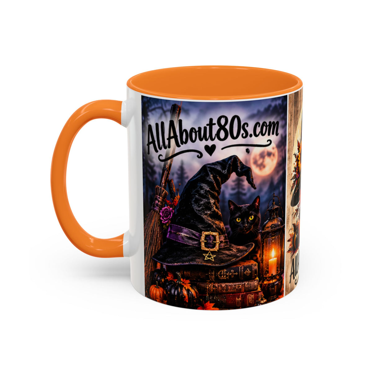 Halloween Witch Scene Coffee Mug — AllAbout80s.com Pumpkin & Moon 11oz/15oz