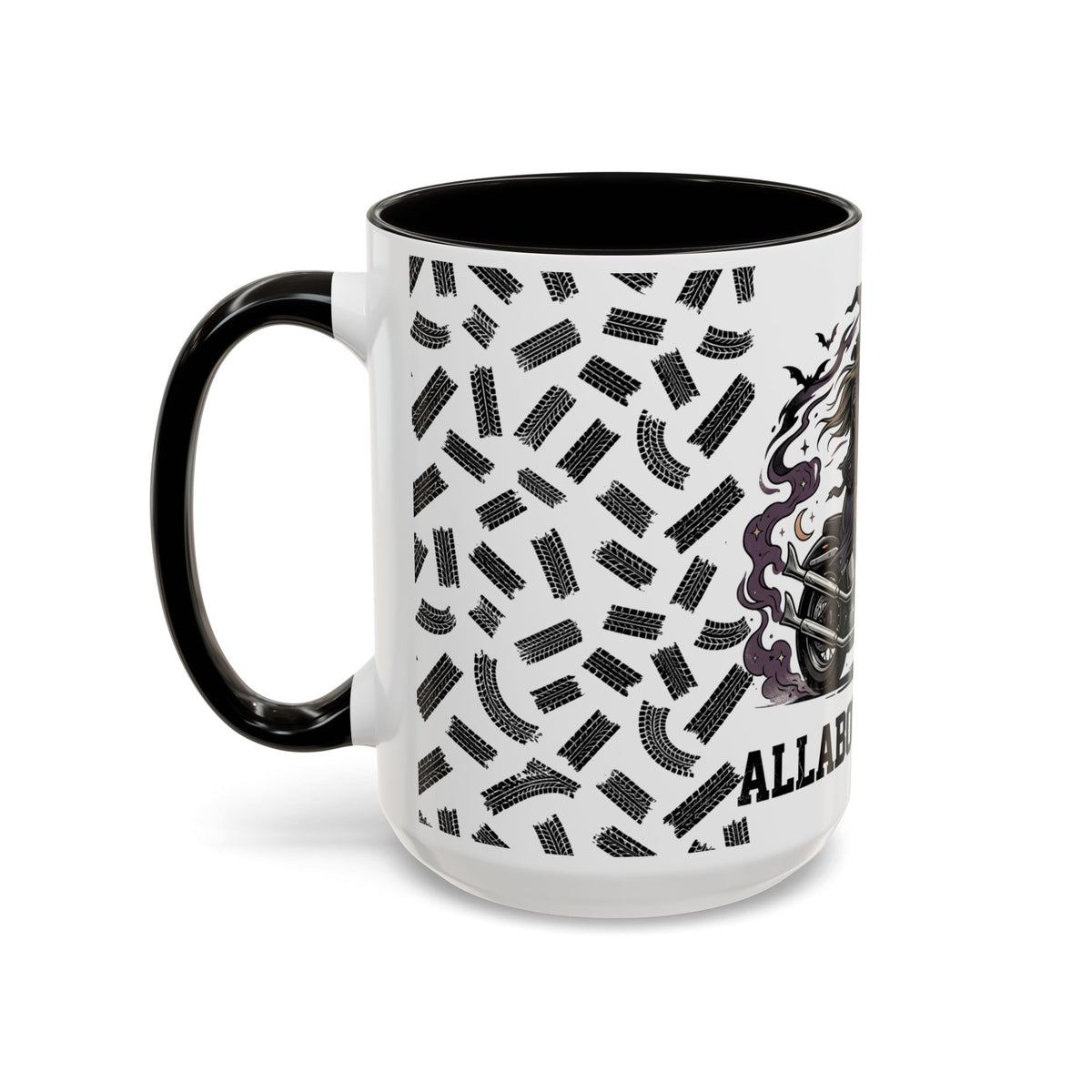 Witch Biker Mug – Motorcycle Witch Coffee Cup (11oz/15oz)