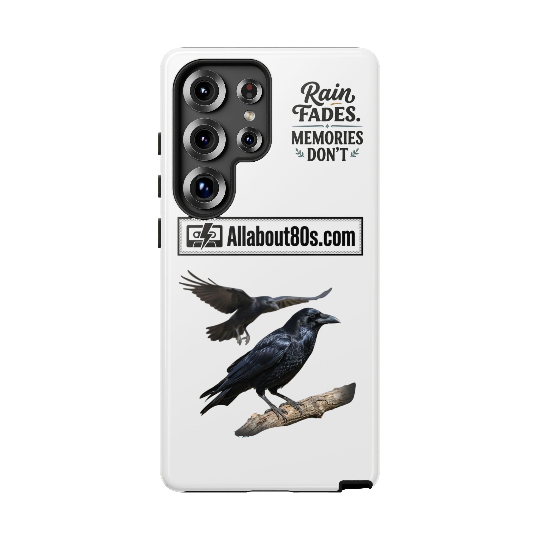 Raven Flight Phone Case — Protective iPhone Case with Black Crow Design