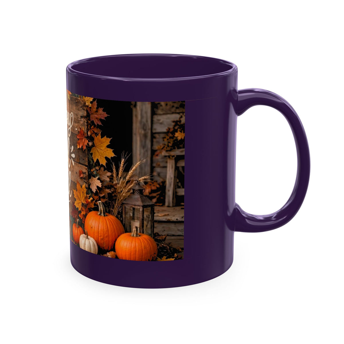 Happy Fall Y'all Ceramic Mug — Autumn Pumpkin Porch Coffee Cup