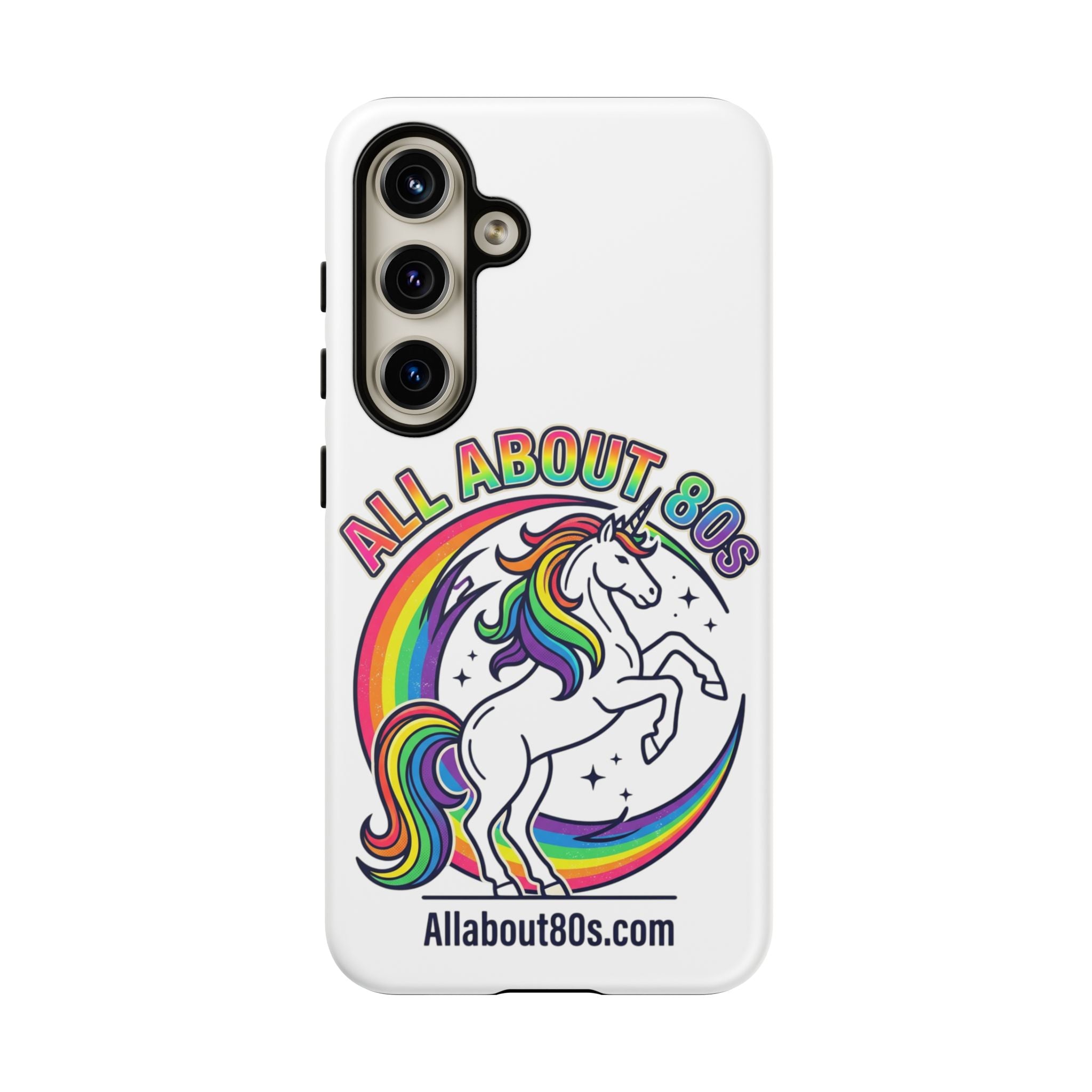 All About 80s Rainbow Unicorn Phone Case