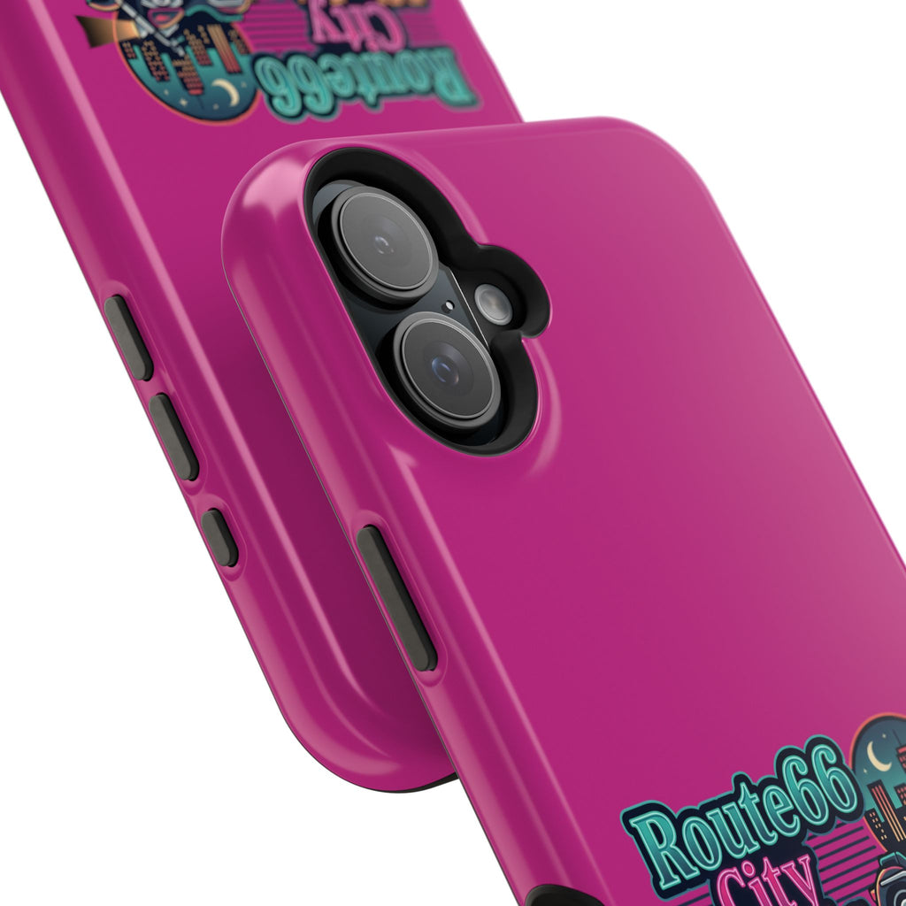 Phone Case — 'Route 66 City Nights' Magnetic Impact-Resistant Case